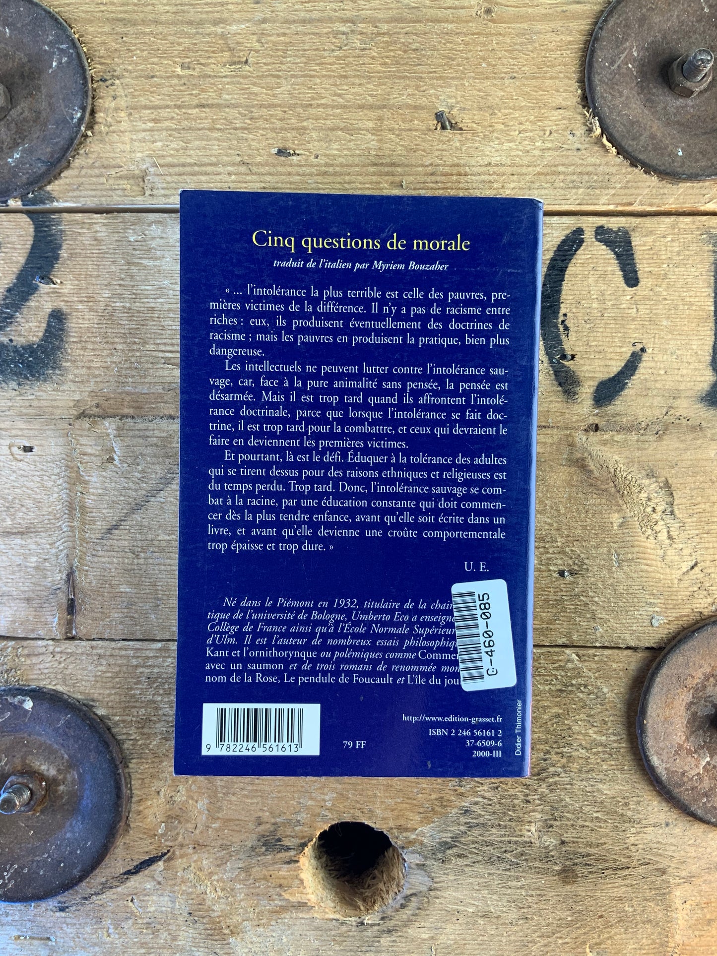 Cinq questions de morale - Umberto Eco