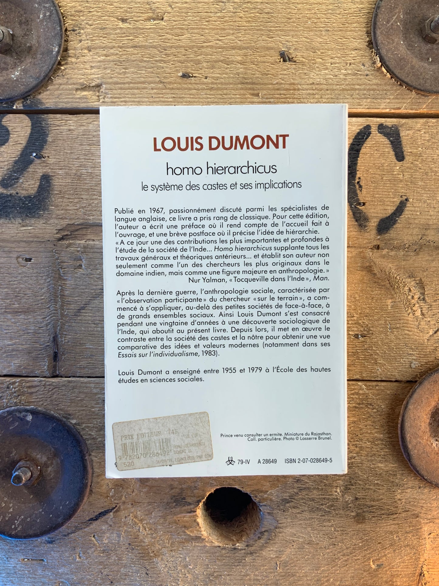 Homo Hierarchicus : le système des castes et ses implications - Louis Dumont