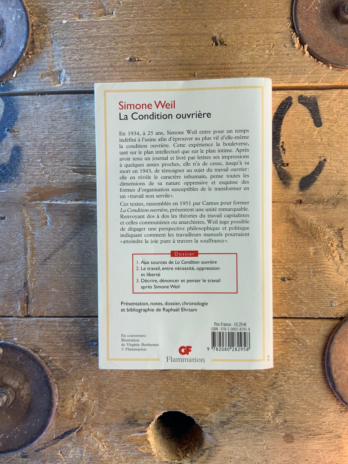 La condition ouvrière - Simone Weil