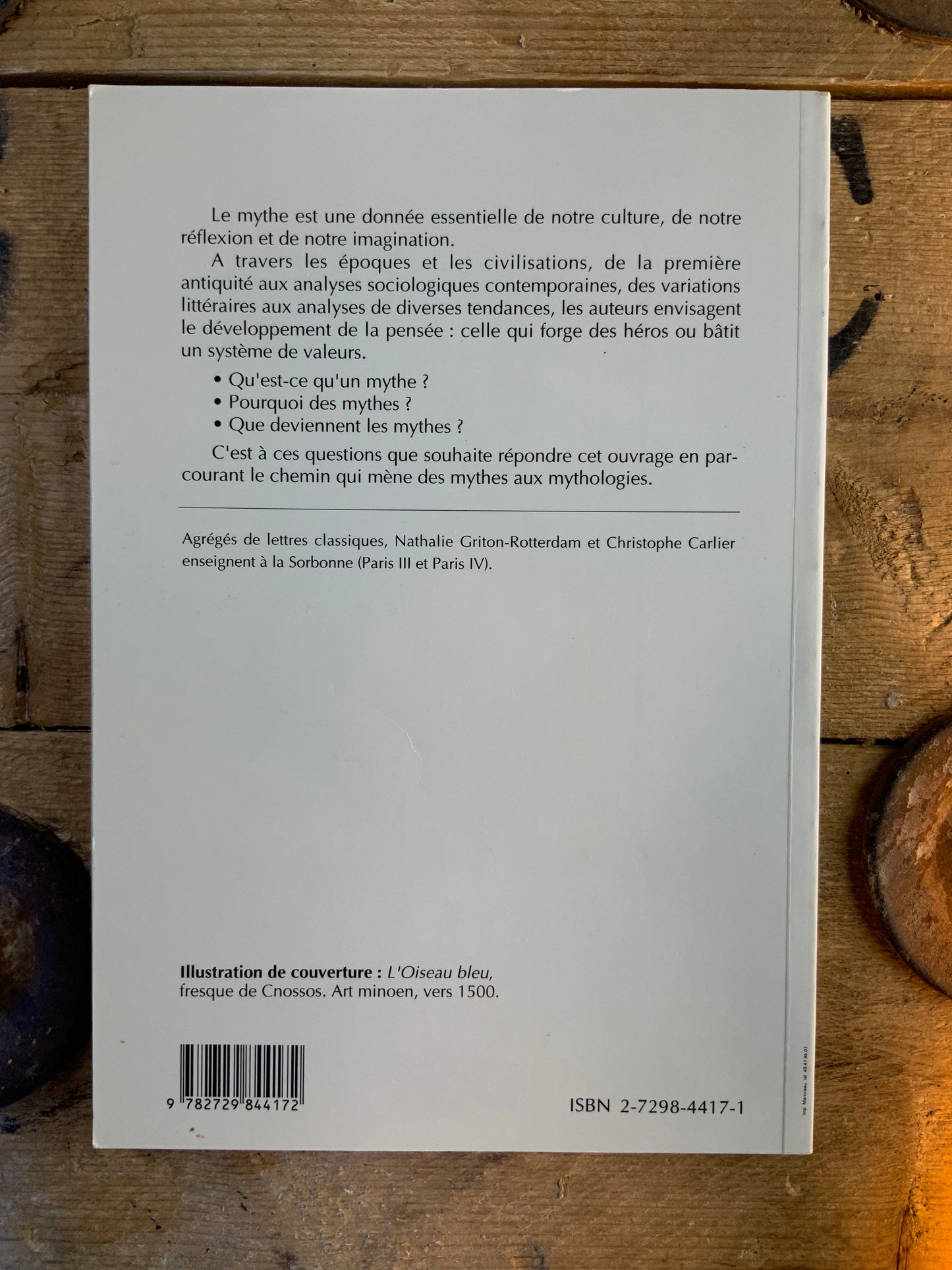 Des mythes aux mythologies - Christophe Carlier et Nathalie Griton-Rotterdam