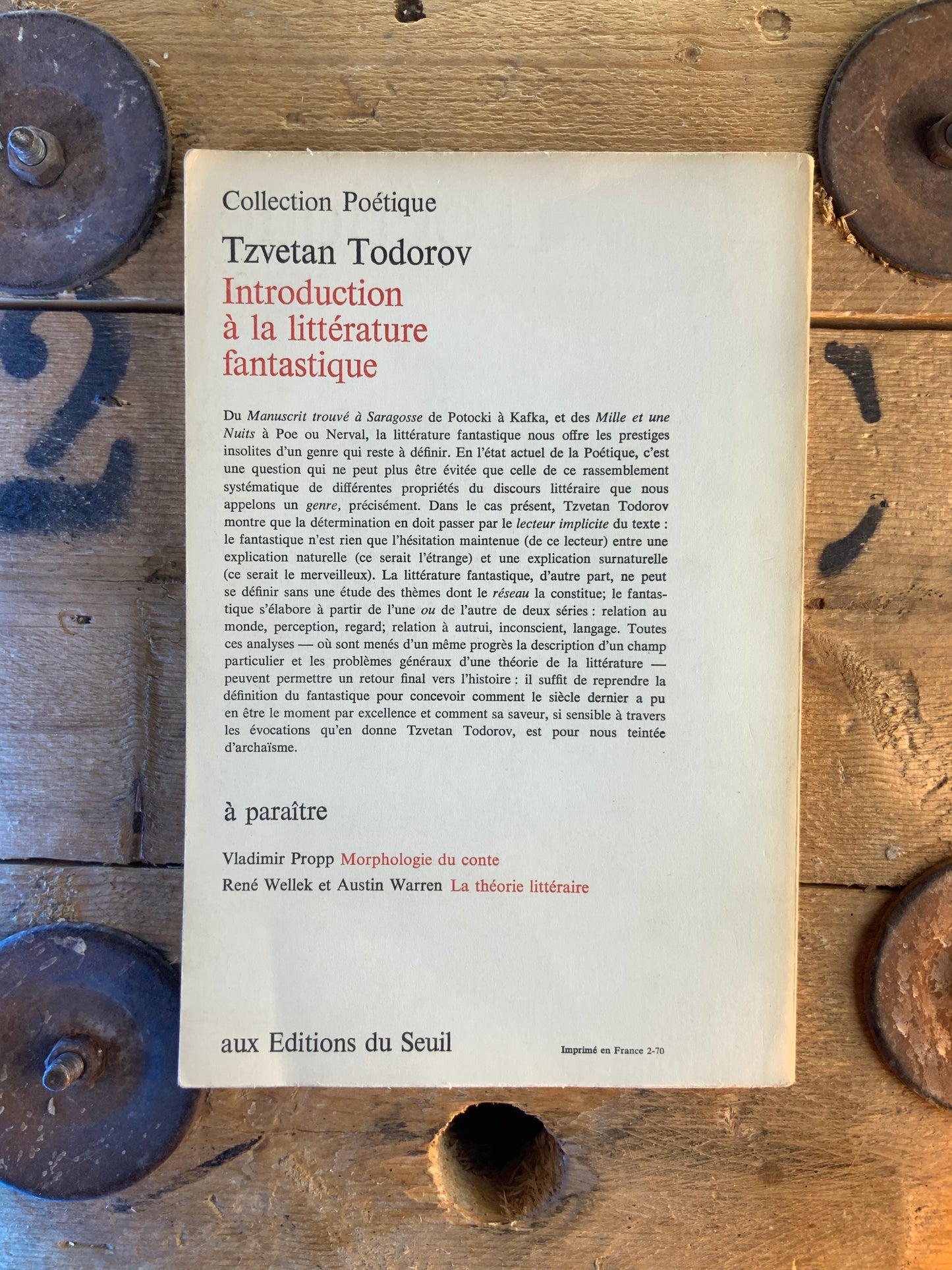 Poétique : revue de théorie et d’analyse littéraire 1 - 1970