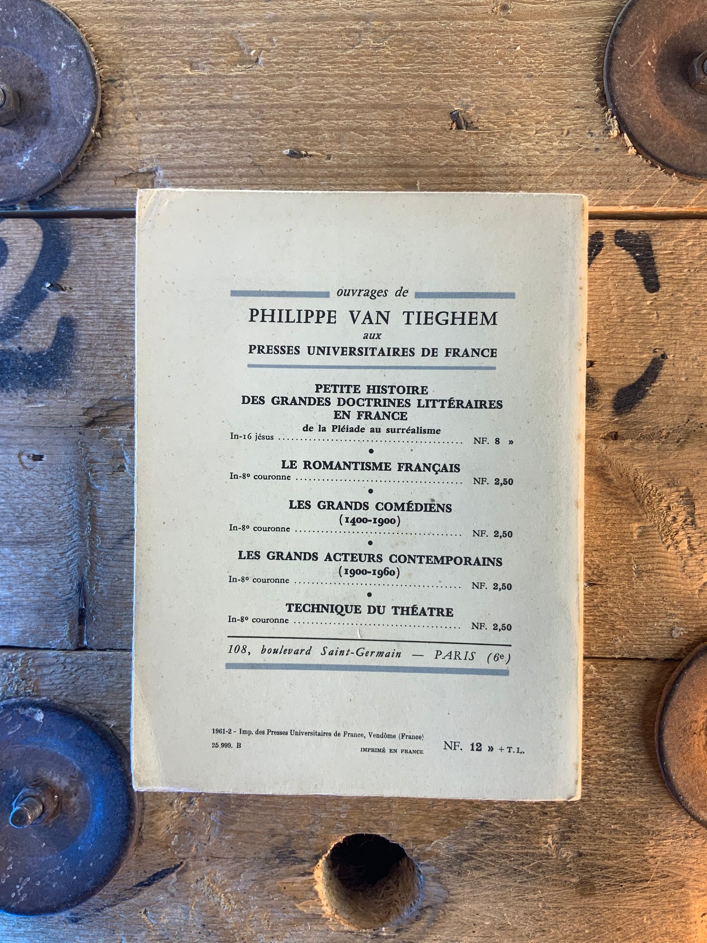 Les influences étrangères sur la littérature française : 1550-1880 - Philippe Van Tieghem