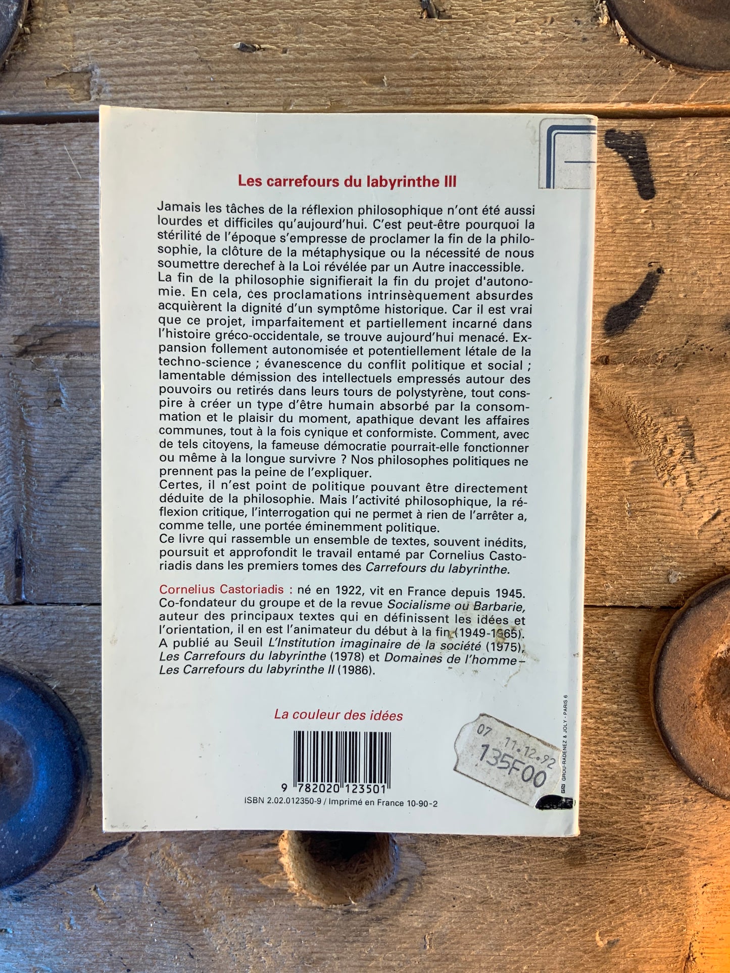 Le monde morcelé - Cornelius Castoriadis
