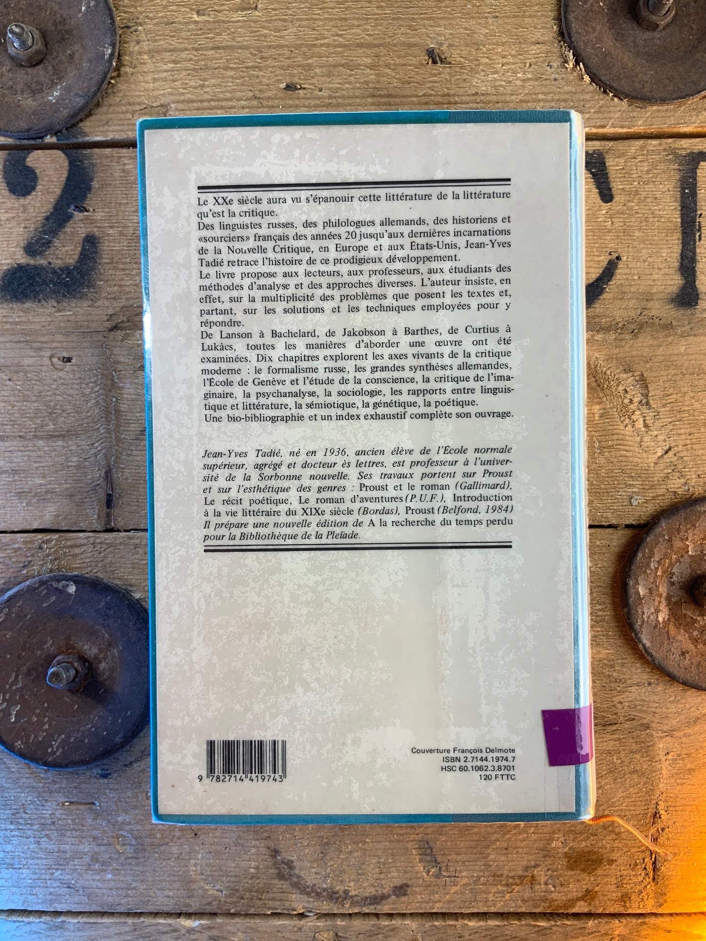 La critique littéraire au XXe siècle - Jean-Yves Tadié