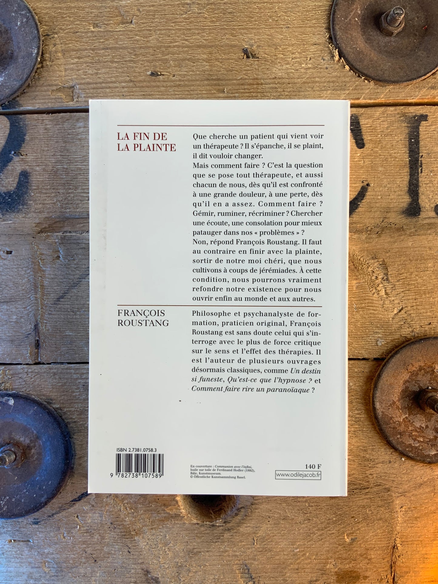 La fin de la plainte - François Roustang