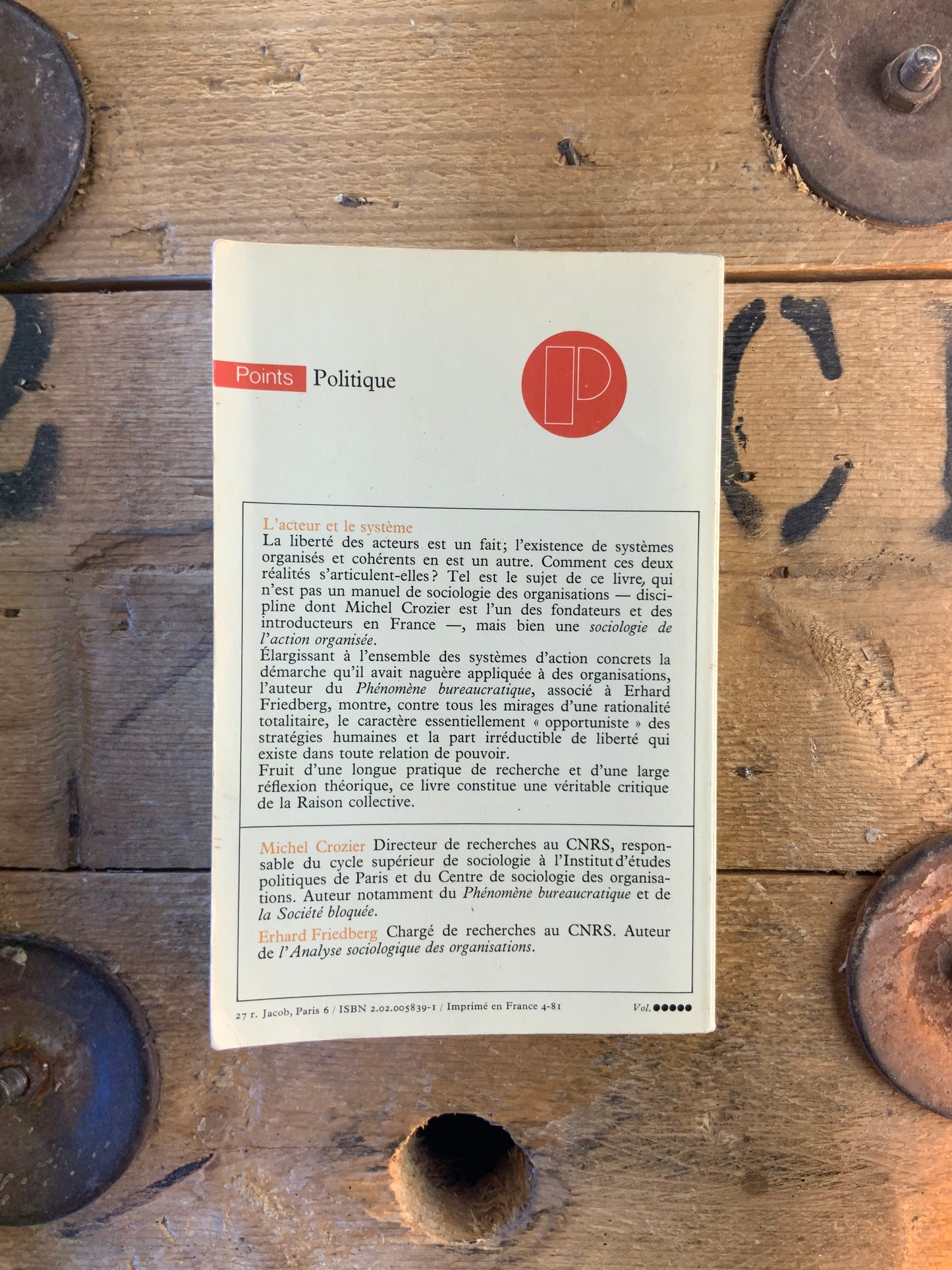 L’acteur et le système - Michel Crozier et Erhard Friedberg