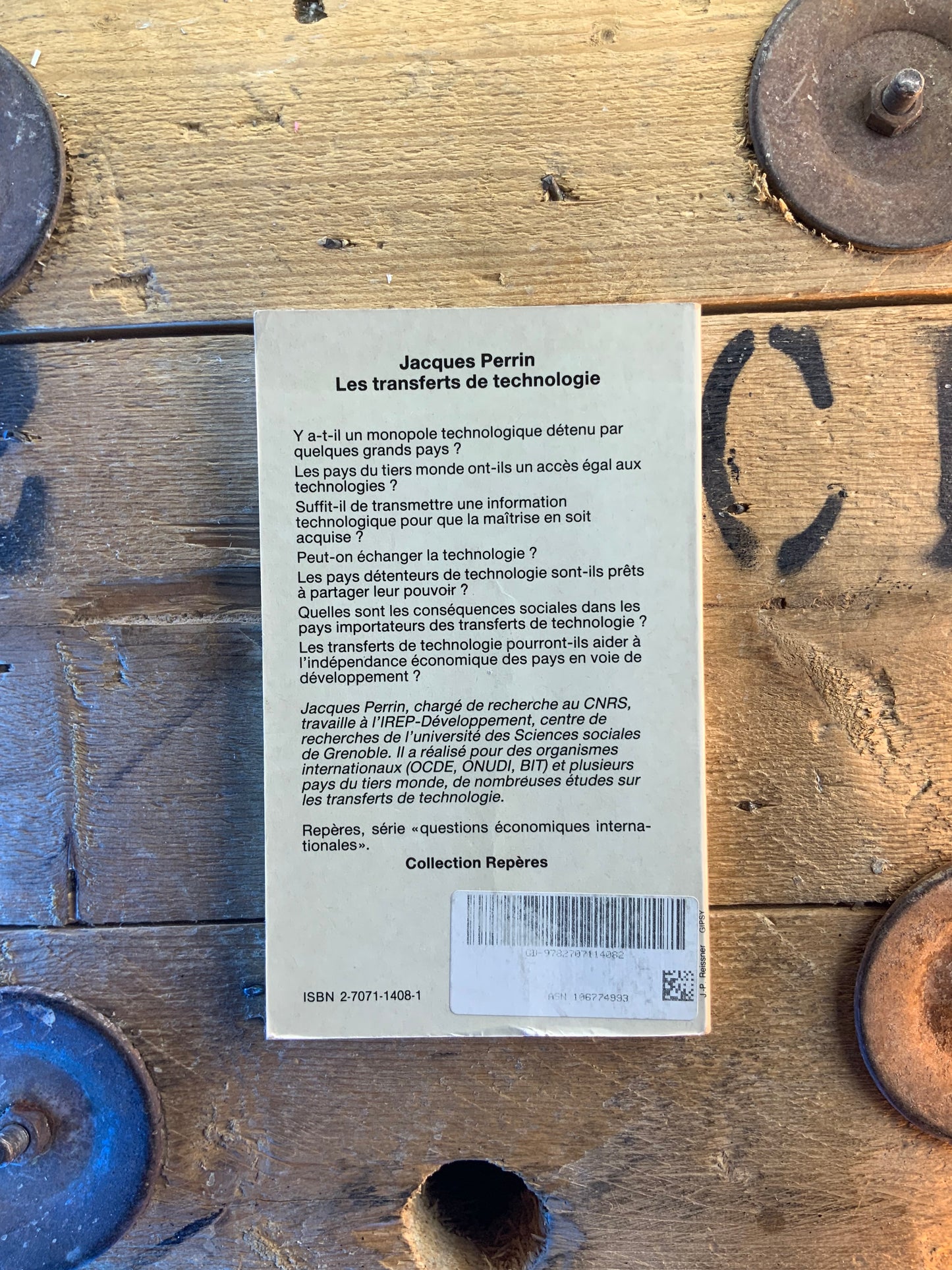Les transferts de technologie - Jacques Perrin