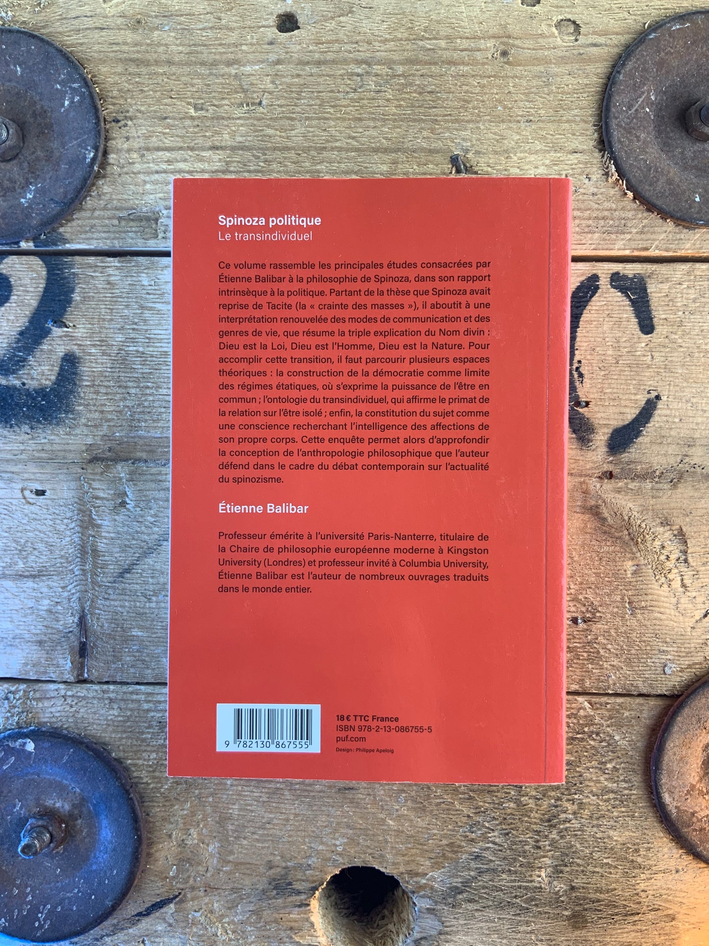 Spinoza politique : le transindividuel - Étienne Balibar