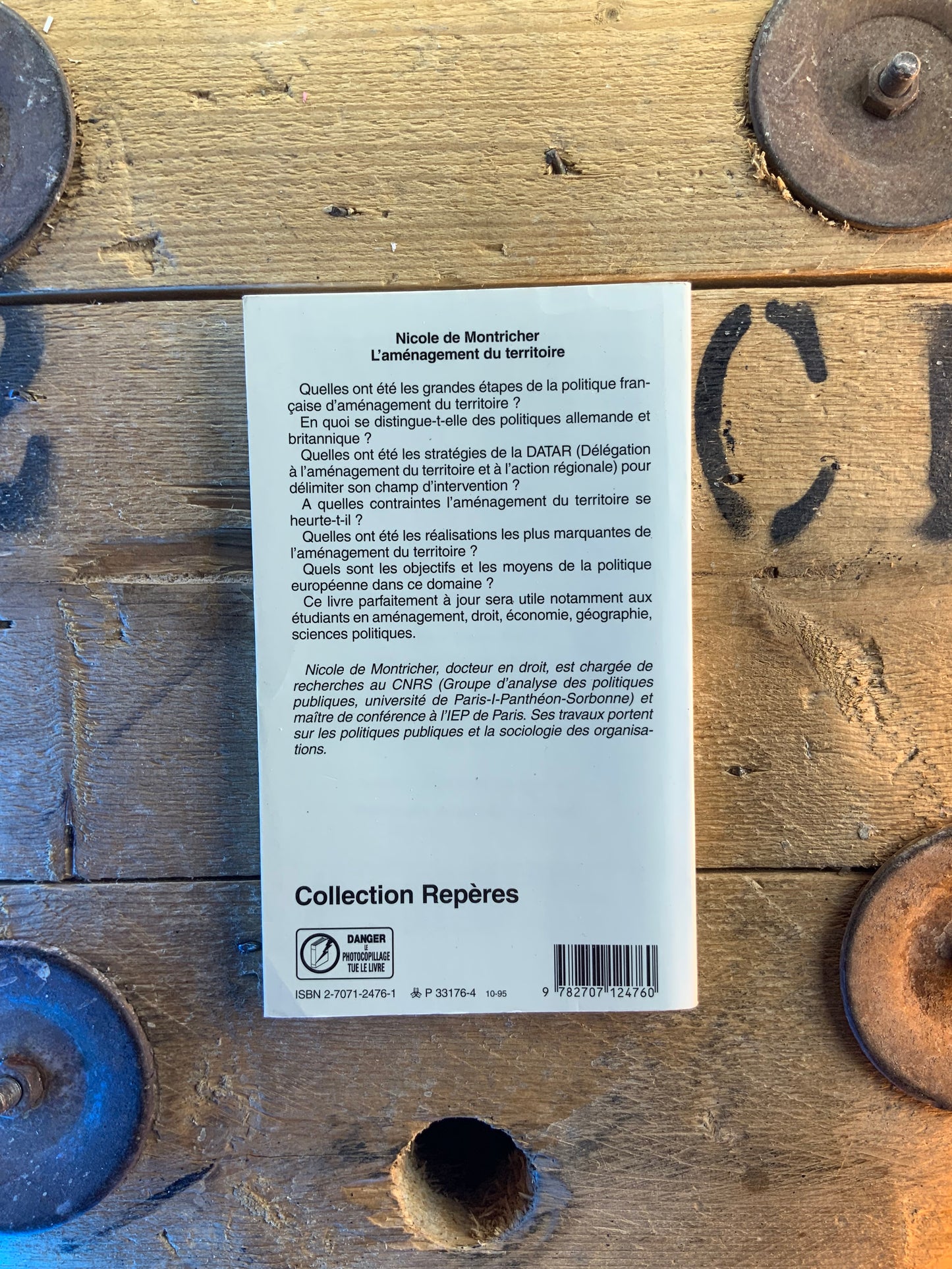 L’amenagement du territoire - Nucole de Montricher