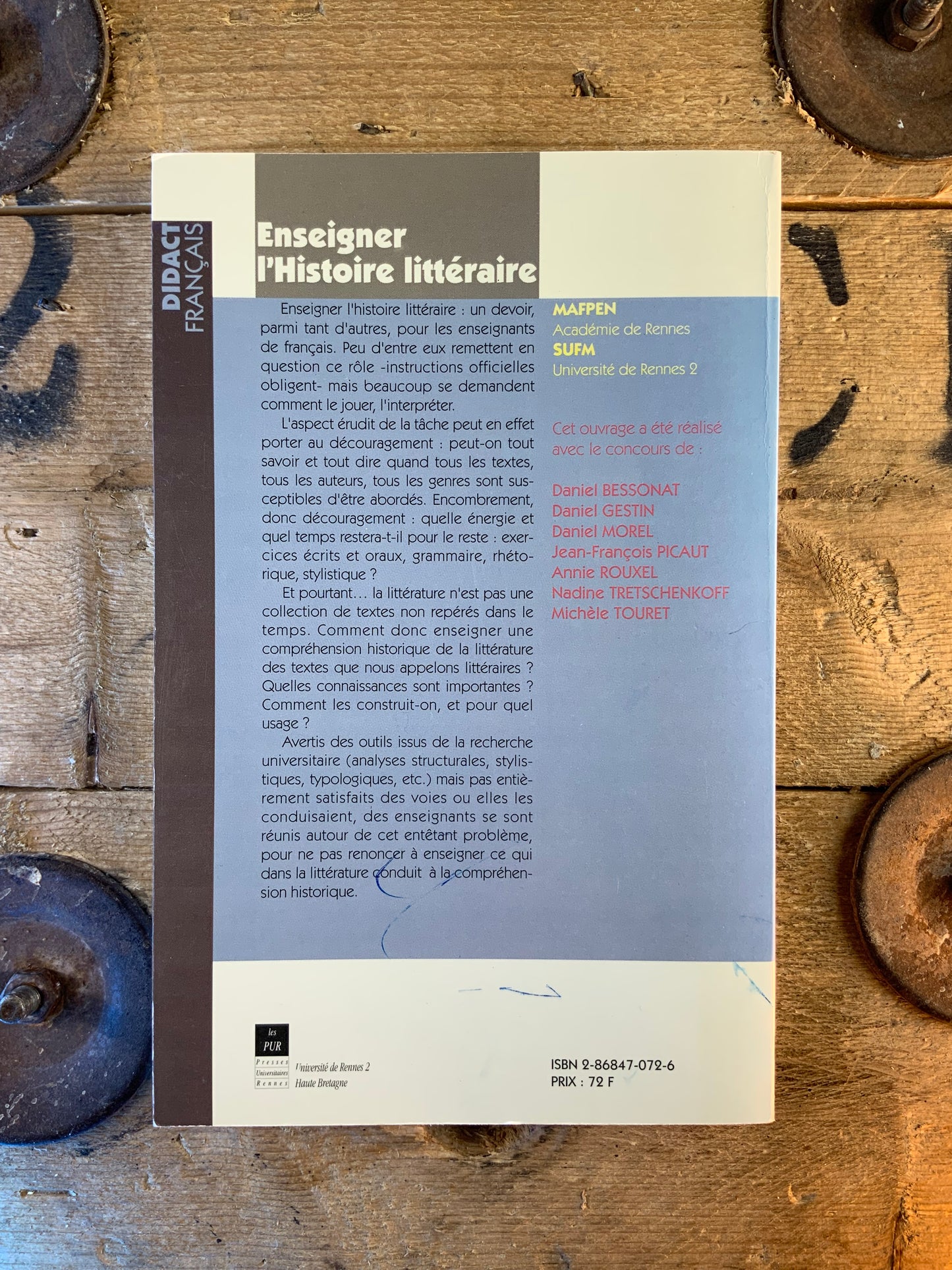 Enseigner l’histoire littéraire