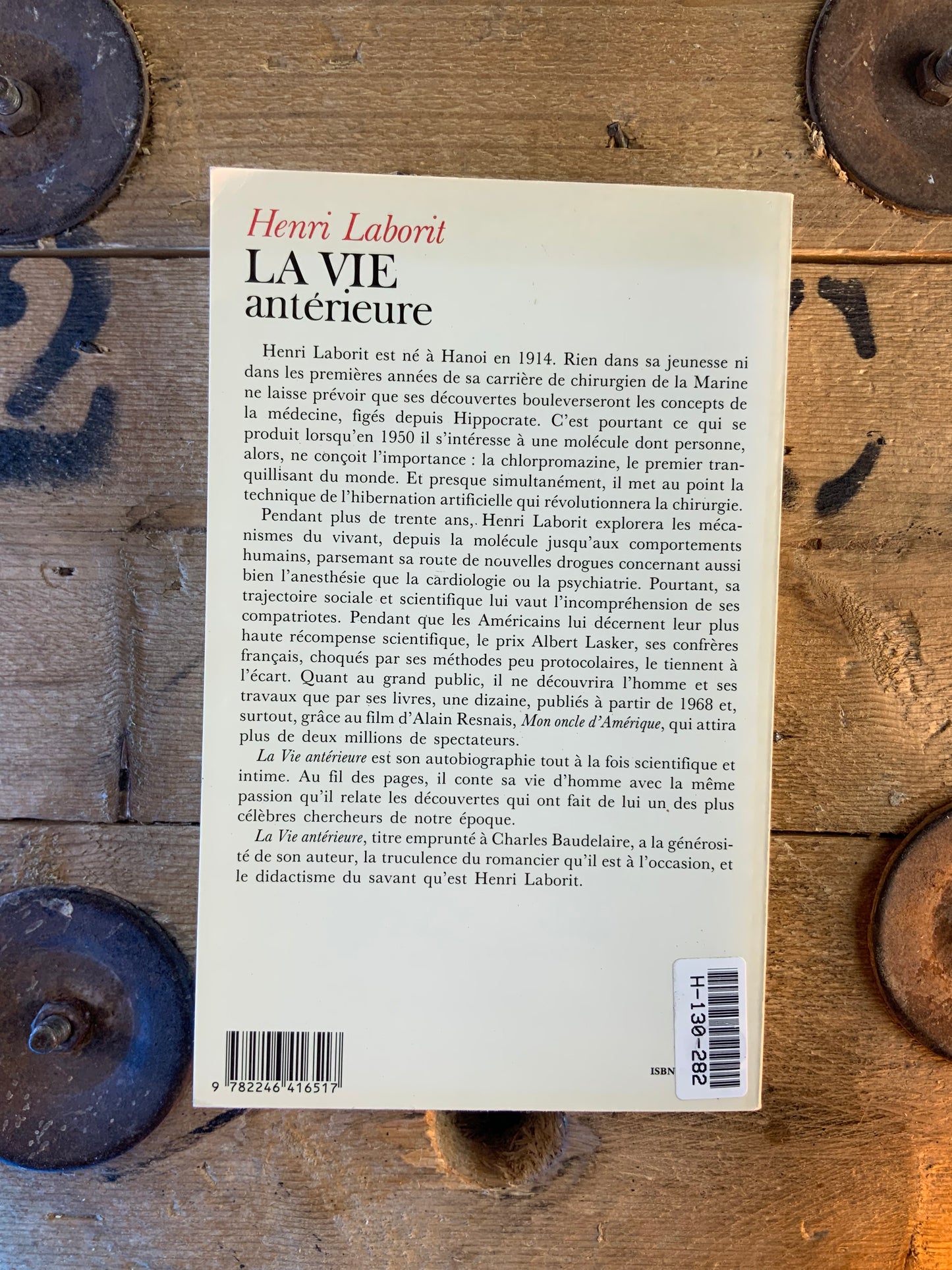 La vie antérieure - Henri Laborit