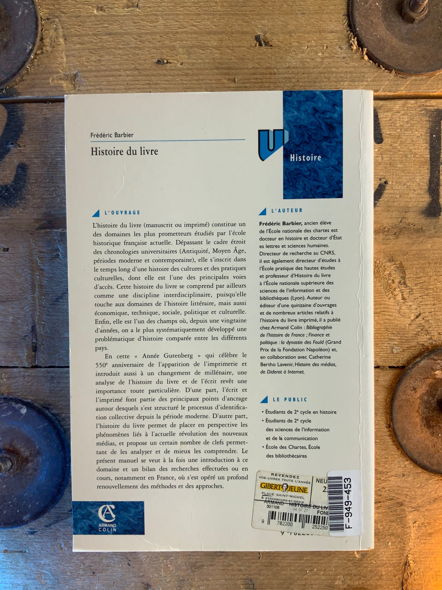 Histoire du livre - Frédéric Barbier