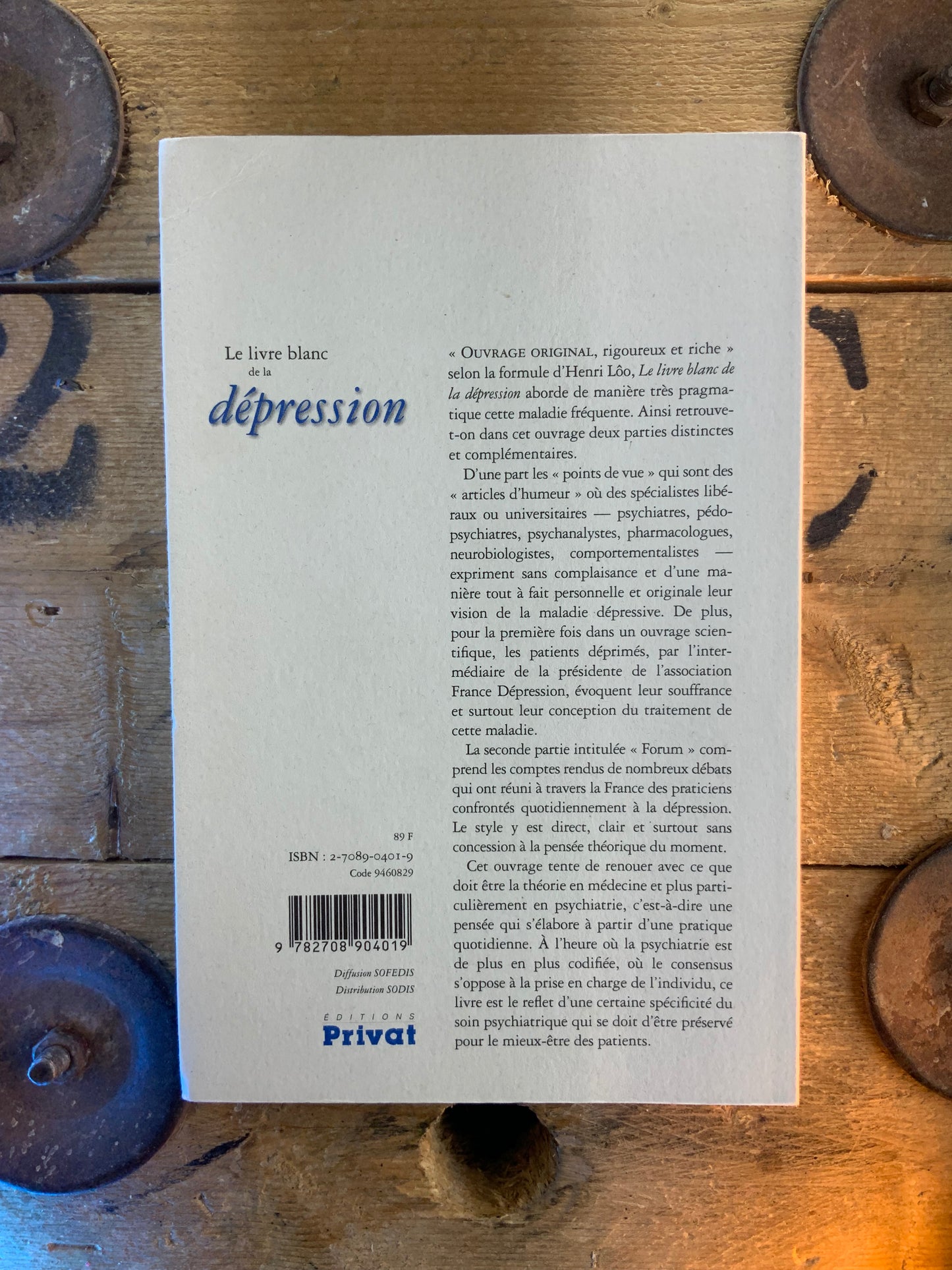 Le livre blanc de la dépression - Frédéric Raffaitin