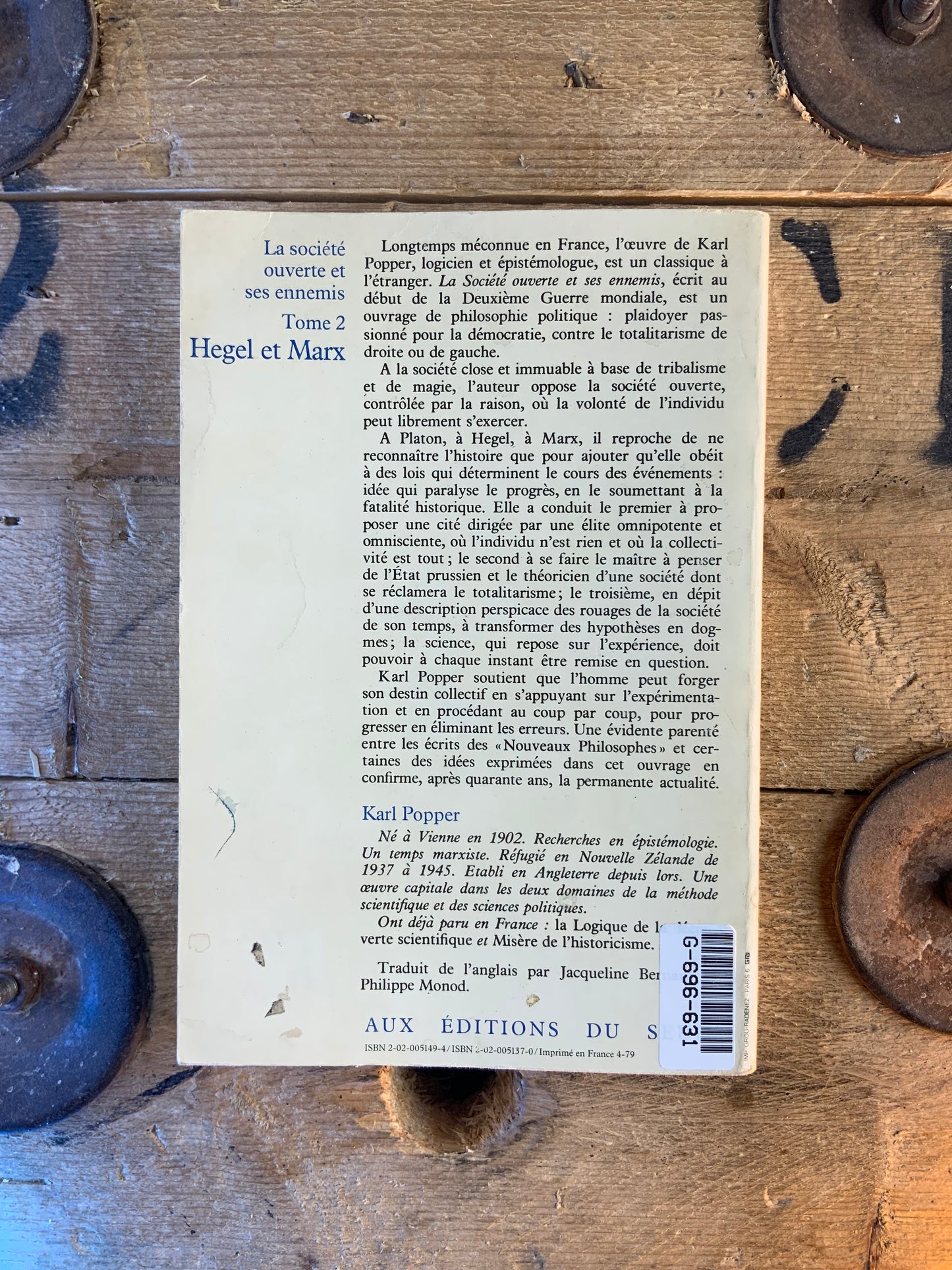 La société ouverte et ses ennemis : Hegel et Marx - Karl Popper