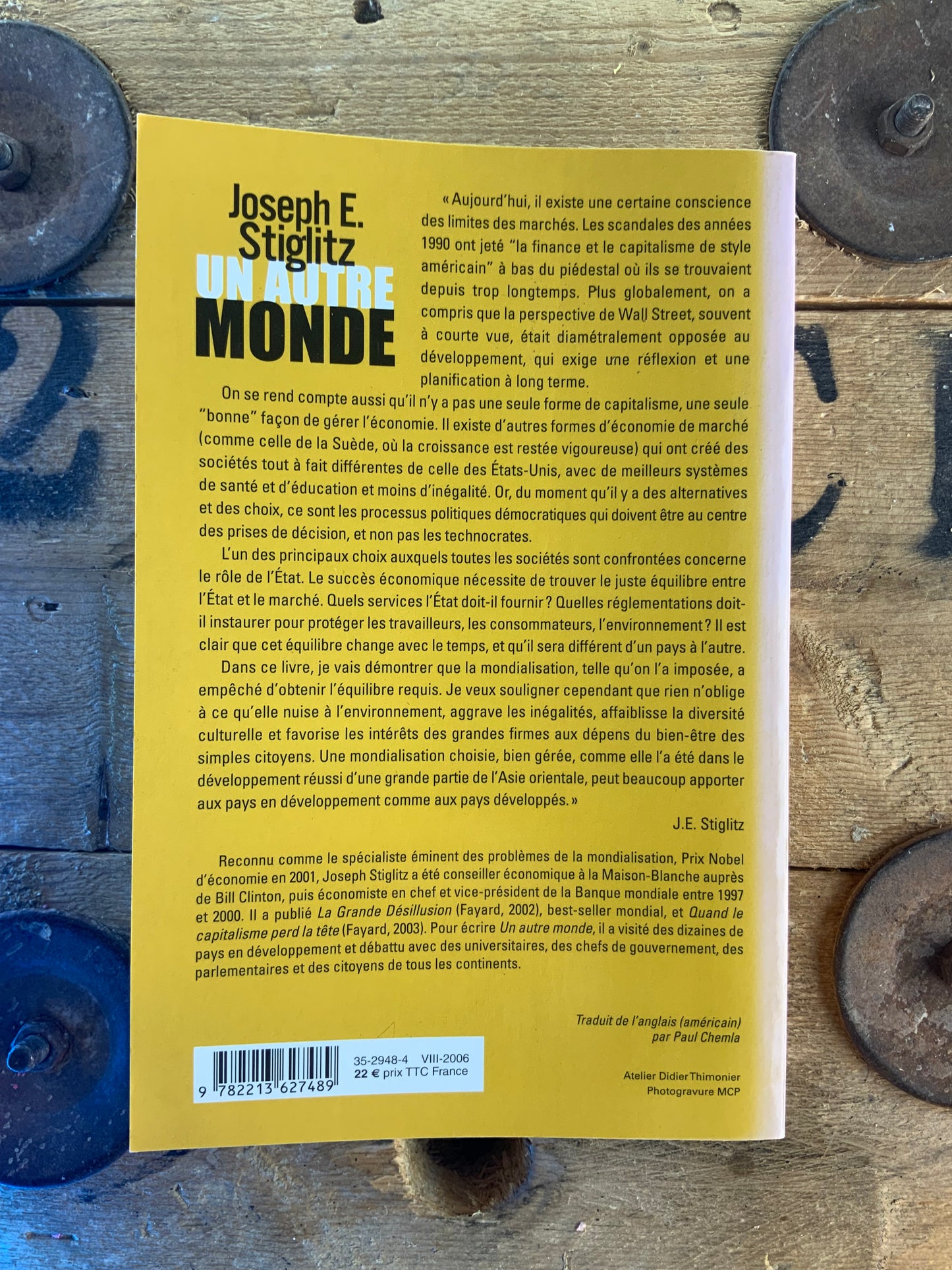 Un autre monde, contre le fanatisme du marché -Joseph E. Stiglitz