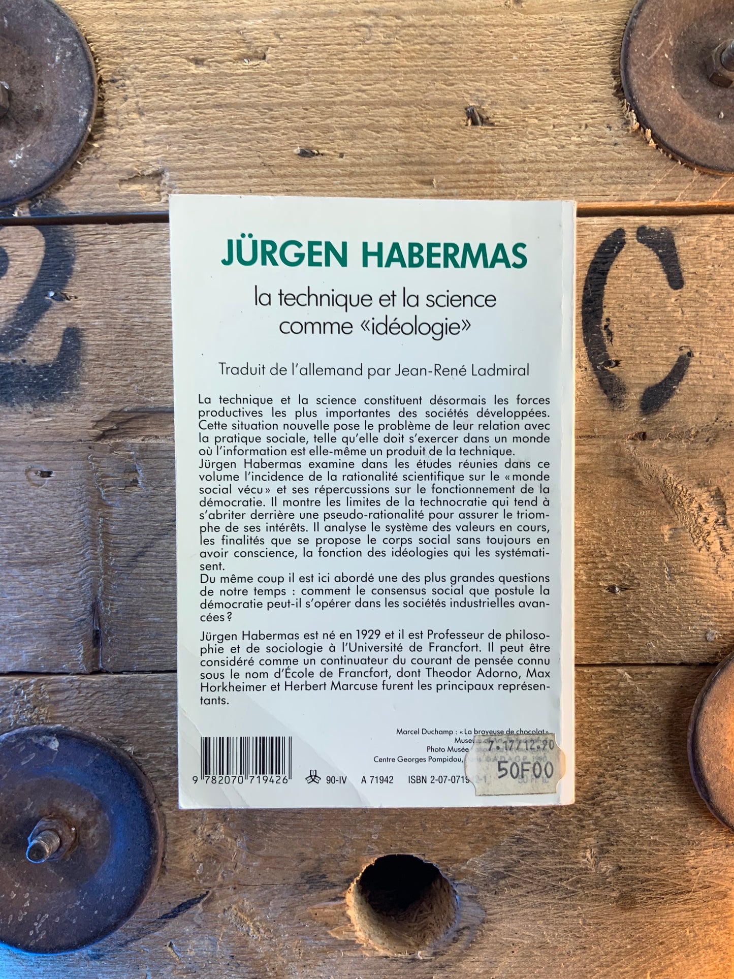 La technique et la science comme « idéologie » - Jürgen Habermas