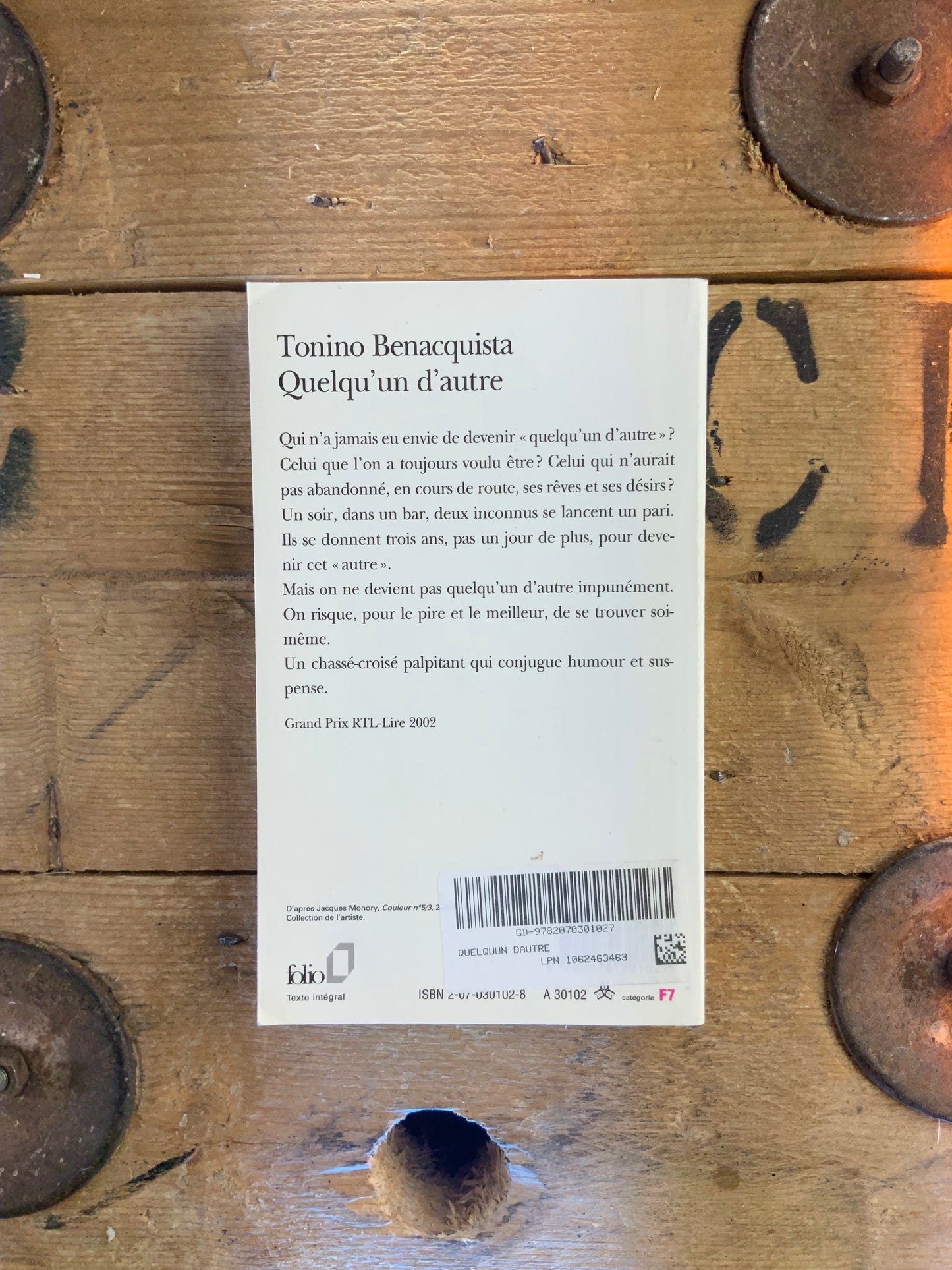 Quelqu’un d’autre - Tonino Benacquista