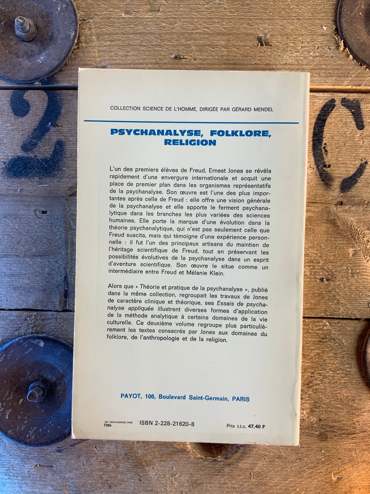 Psychanalyse folklore religion - Ernest Jones