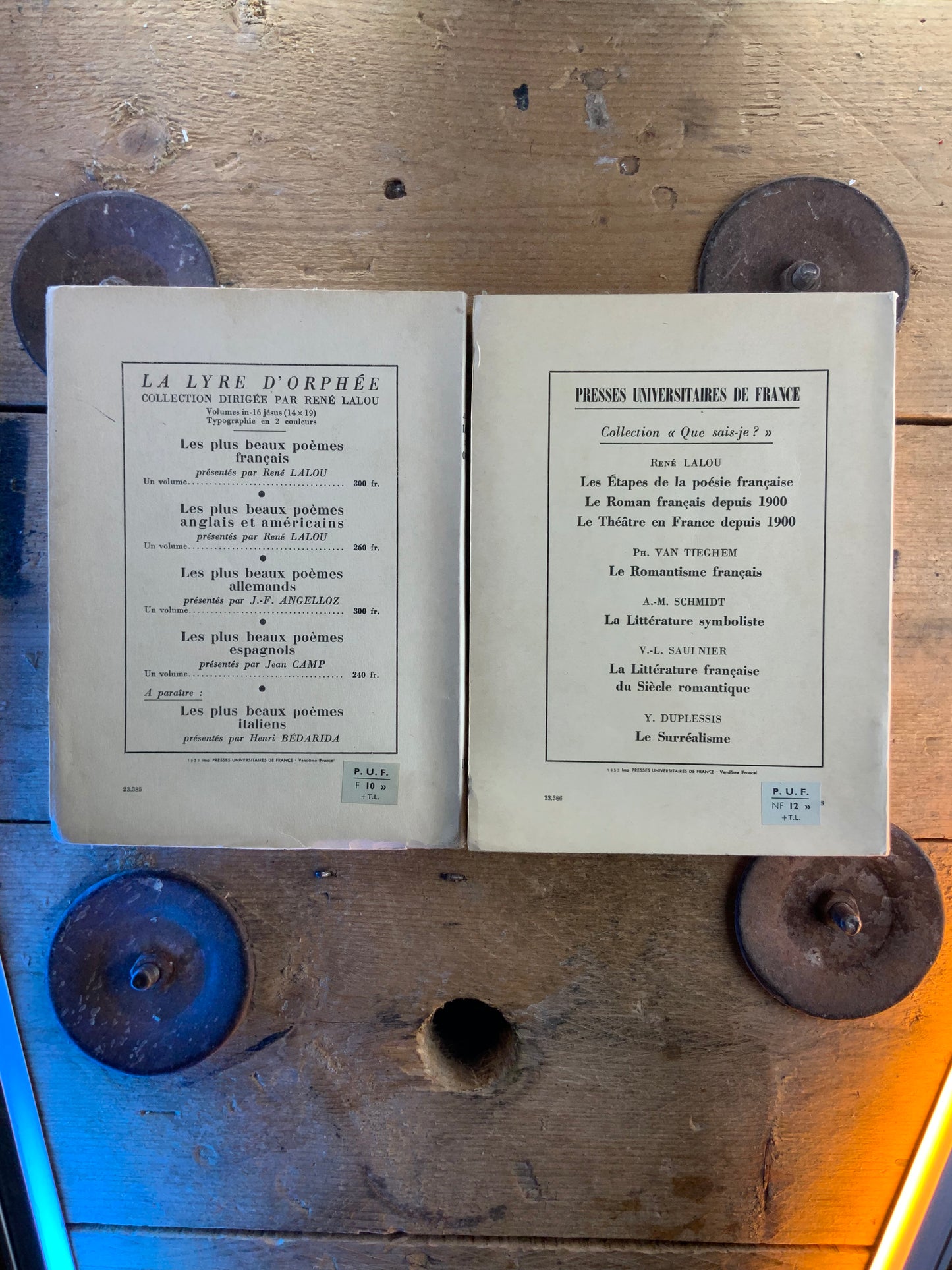 Histoire de la littérature française contemporaine - René Lalou ( en 2 volumes )