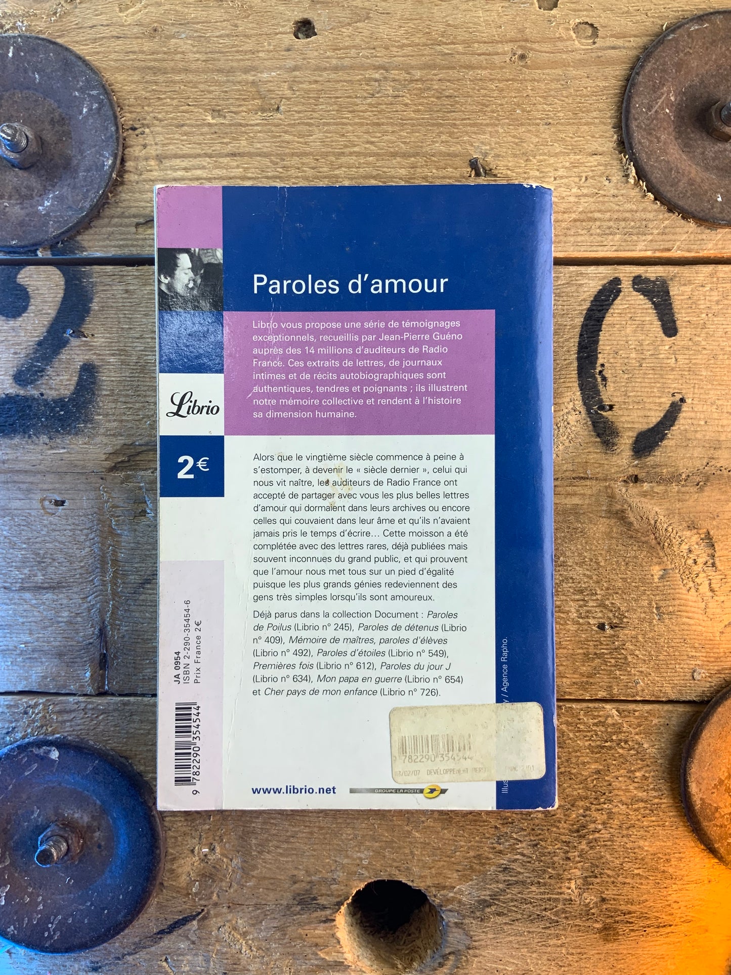 Paroles d’amour : un siècle d’amour 1905-2005