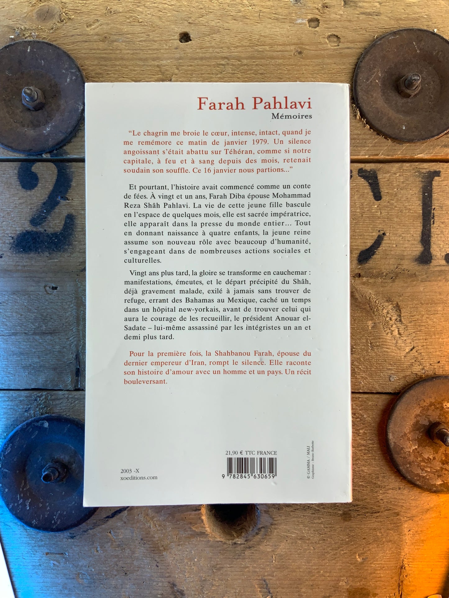 Farah Pahlavi : mémoires