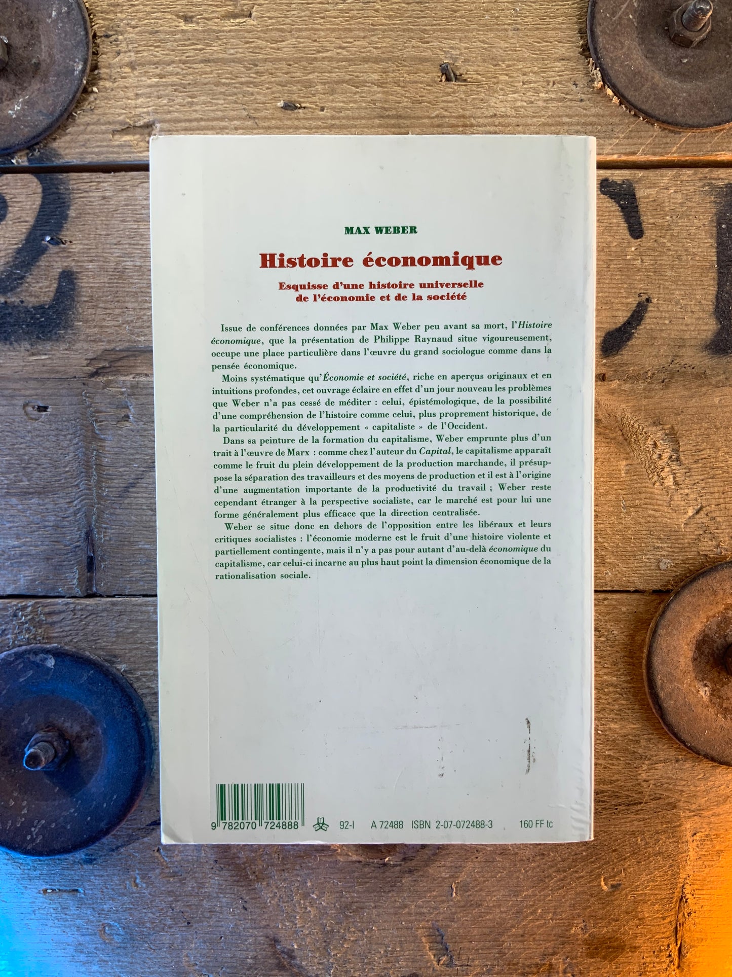 Histoire économique : esquisse d’une histoire universelle de l’économie et de la société - Max Weber