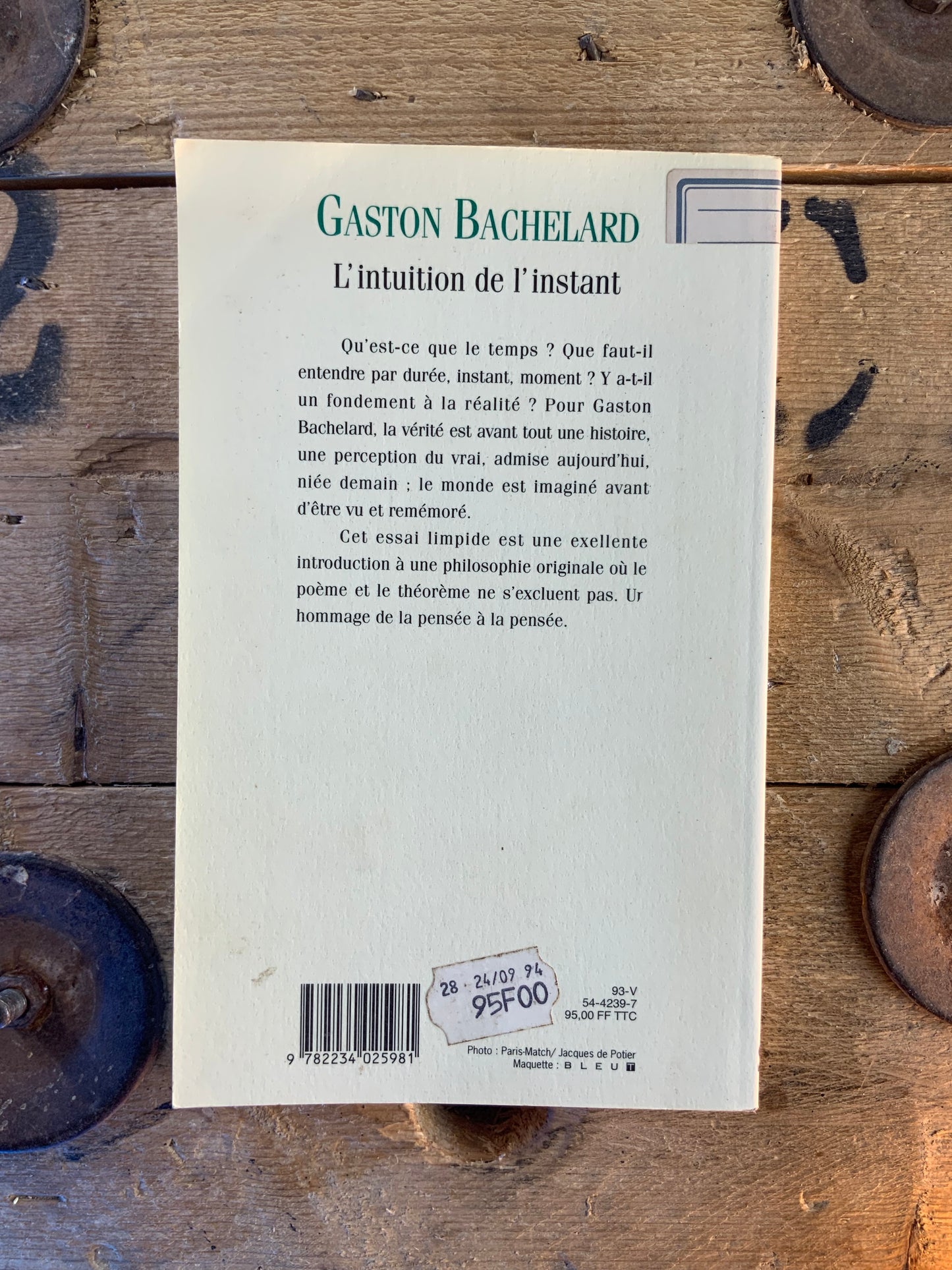 L’intuition de l’instant - Gaston Bachelard