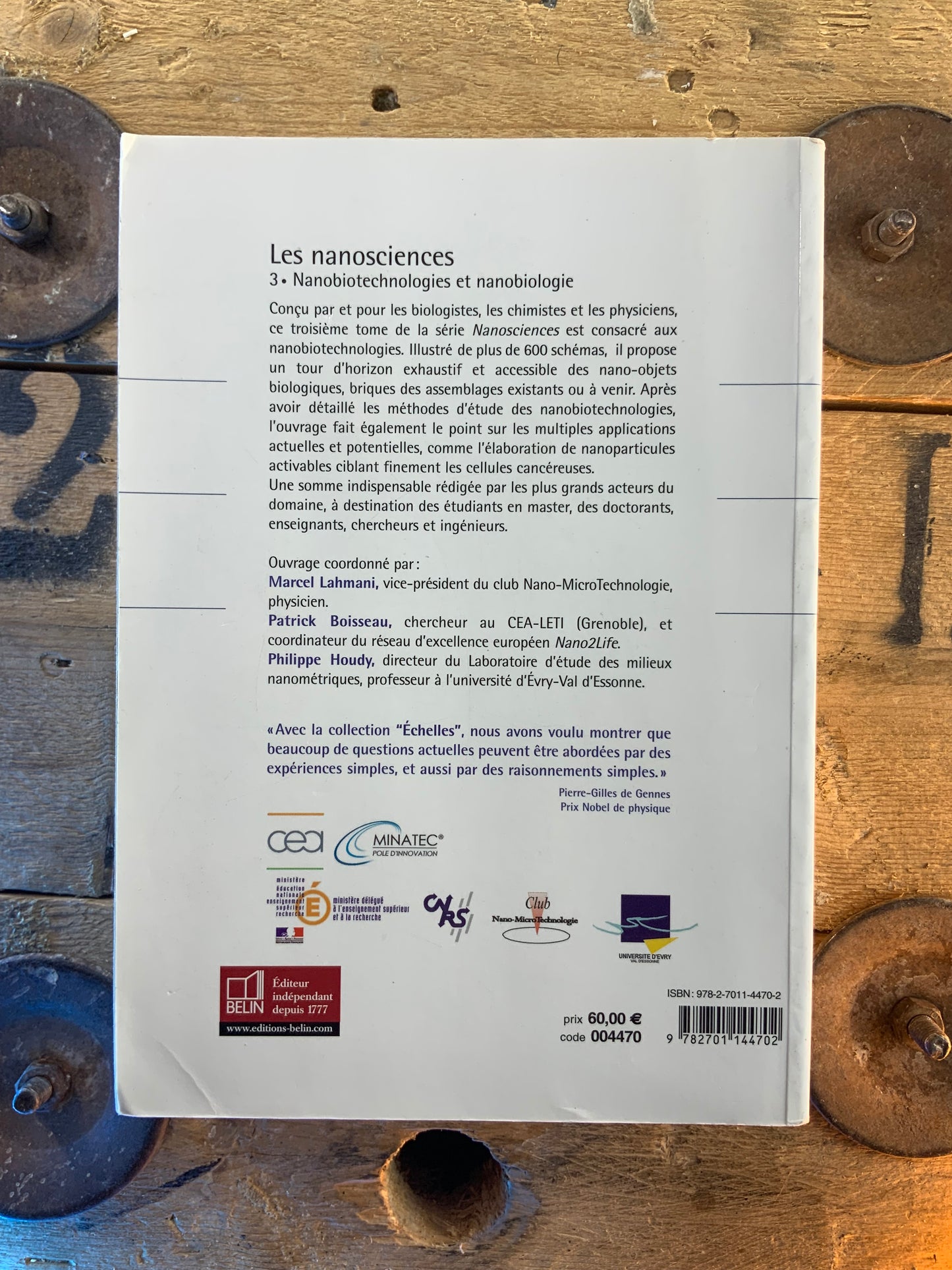 Les nanosciences : Nanobioyechnologies et nanobiologie - Marcel Lahmani, Patrick Boisseau et Philippe Houdy