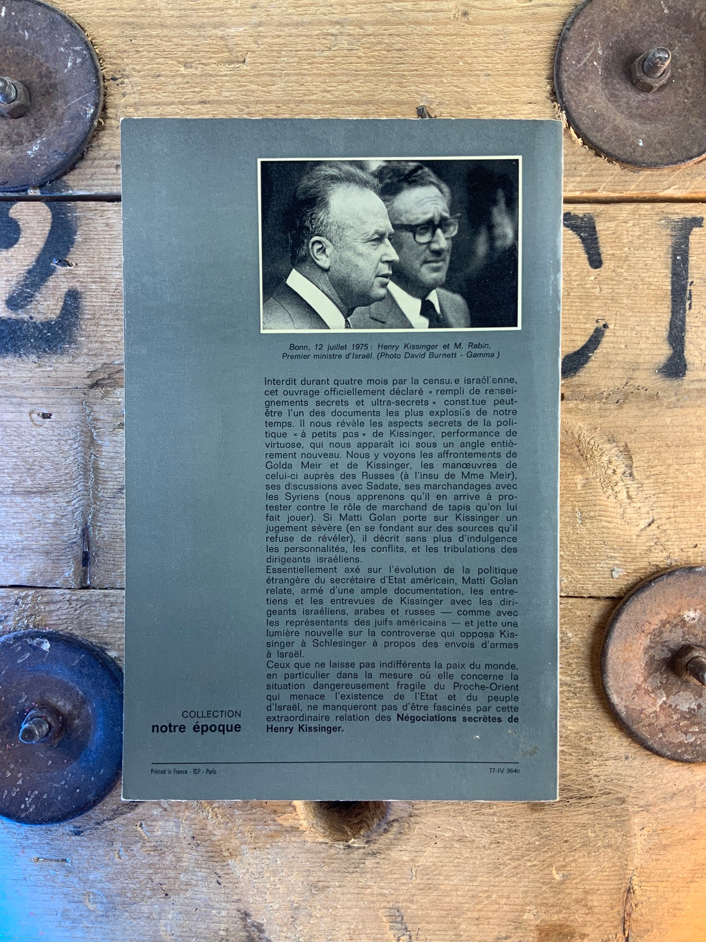 Les négociations secrètes de Henry Kissinger au Proche-Orient - Matti Golan