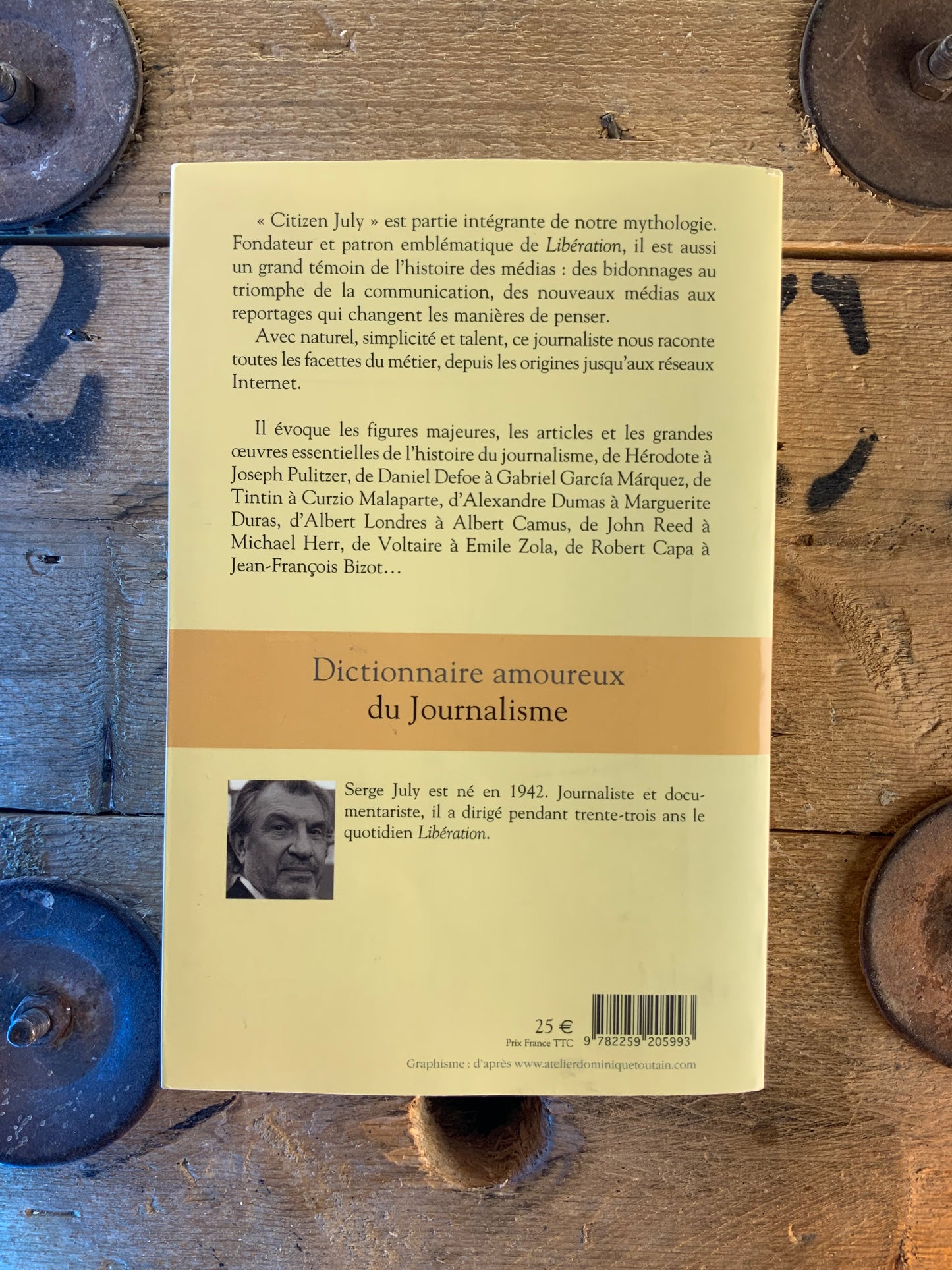 Dictionnaire amoureux du Journalisme - Serge July