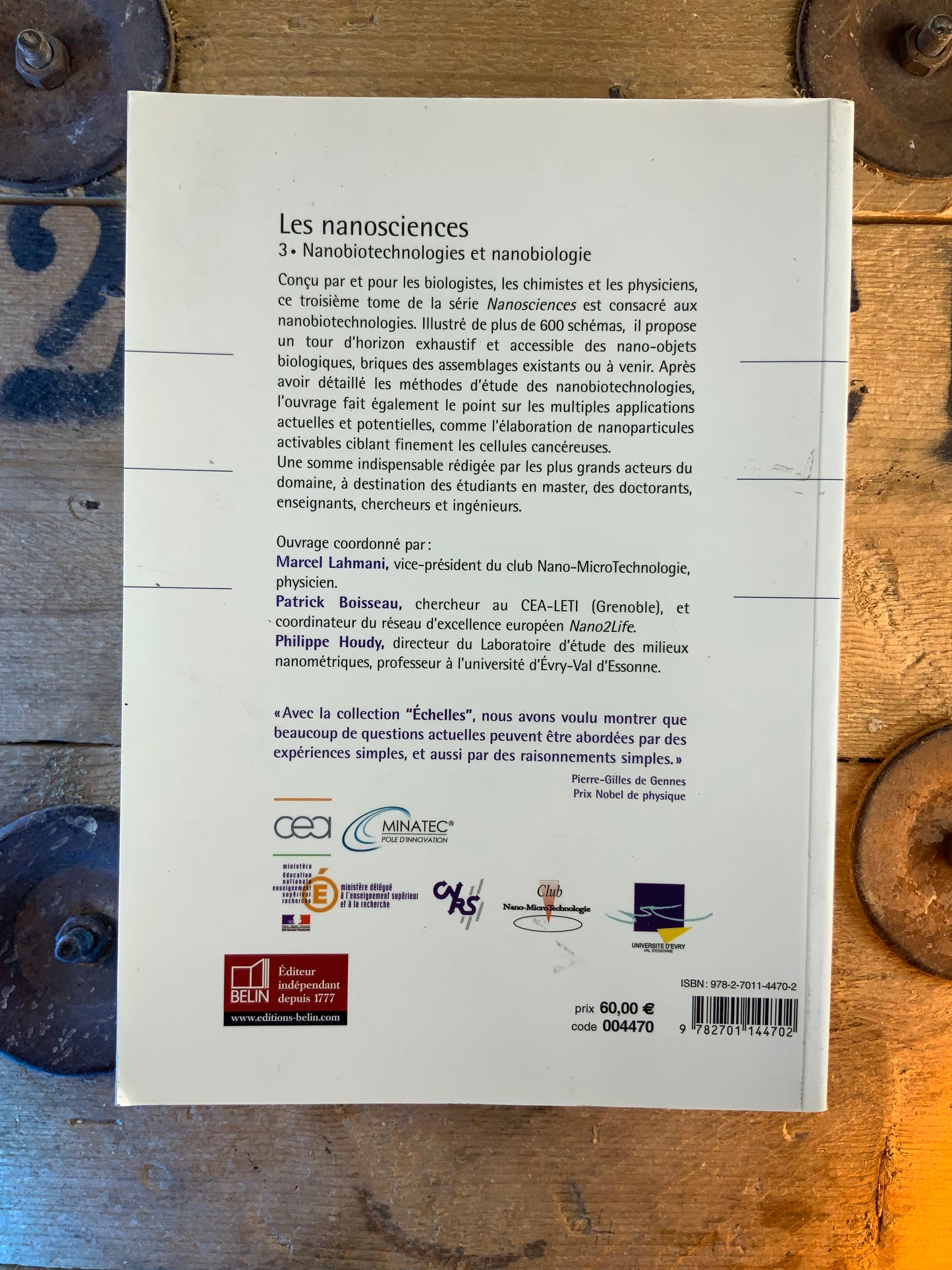 Les nanosciences : Nanobioyechnologies et nanobiologie - Marcel Lahmani, Patrick Boisseau et Philippe Houdy
