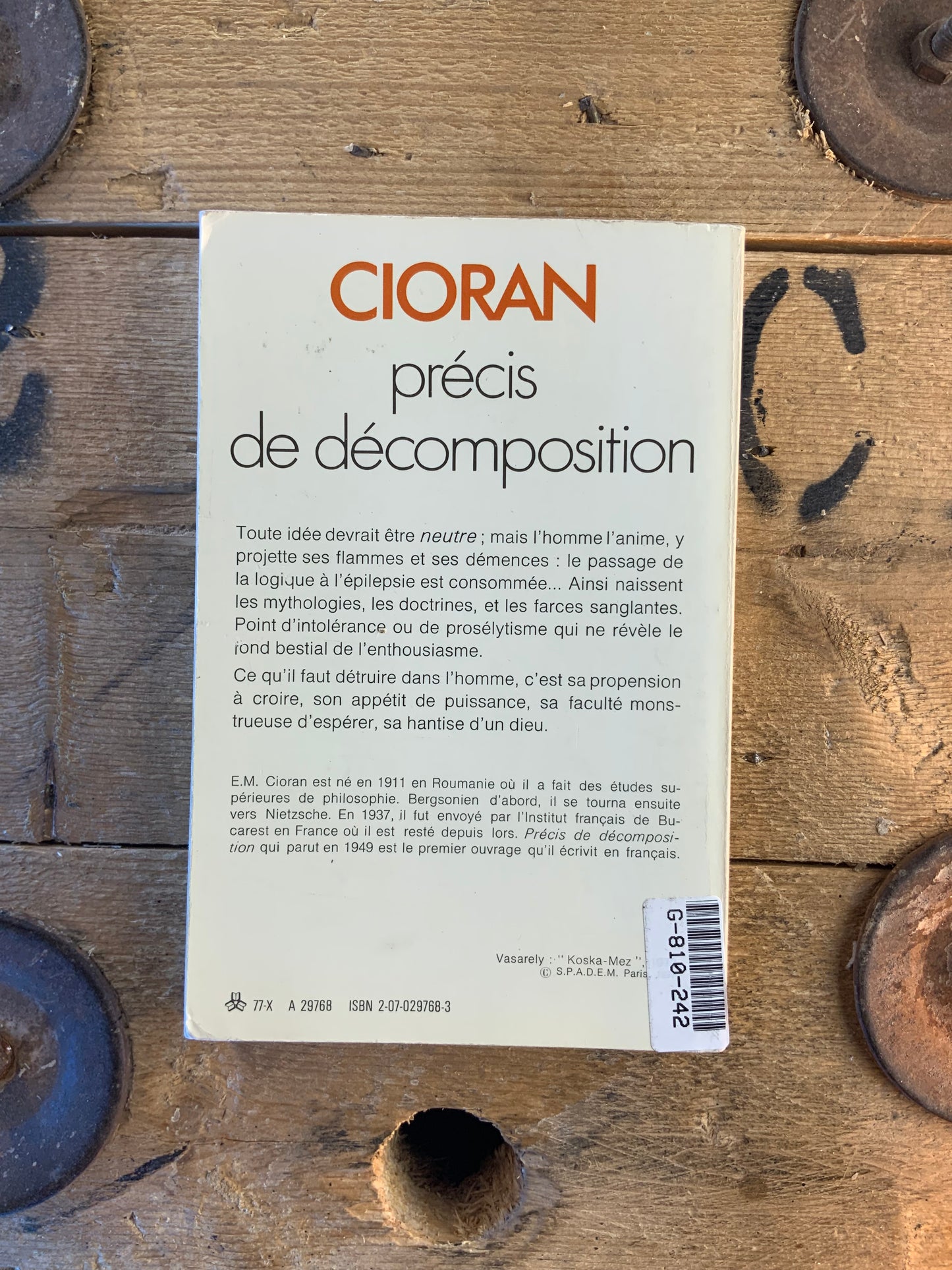 Précis de décomposition - Cioran