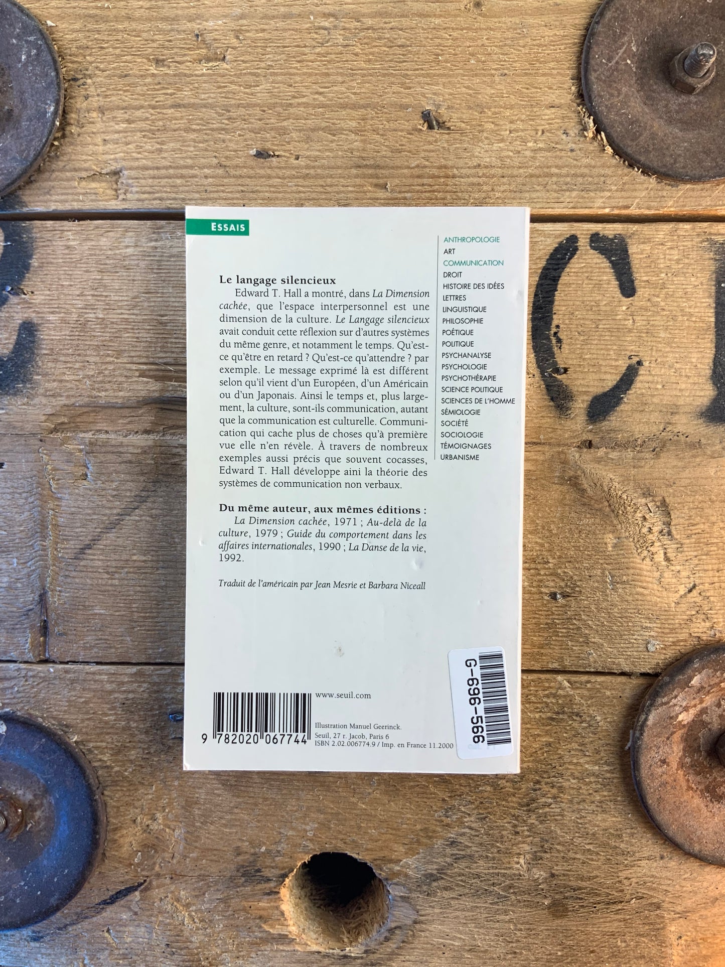 Le langage silencieux - Edward T. Hall