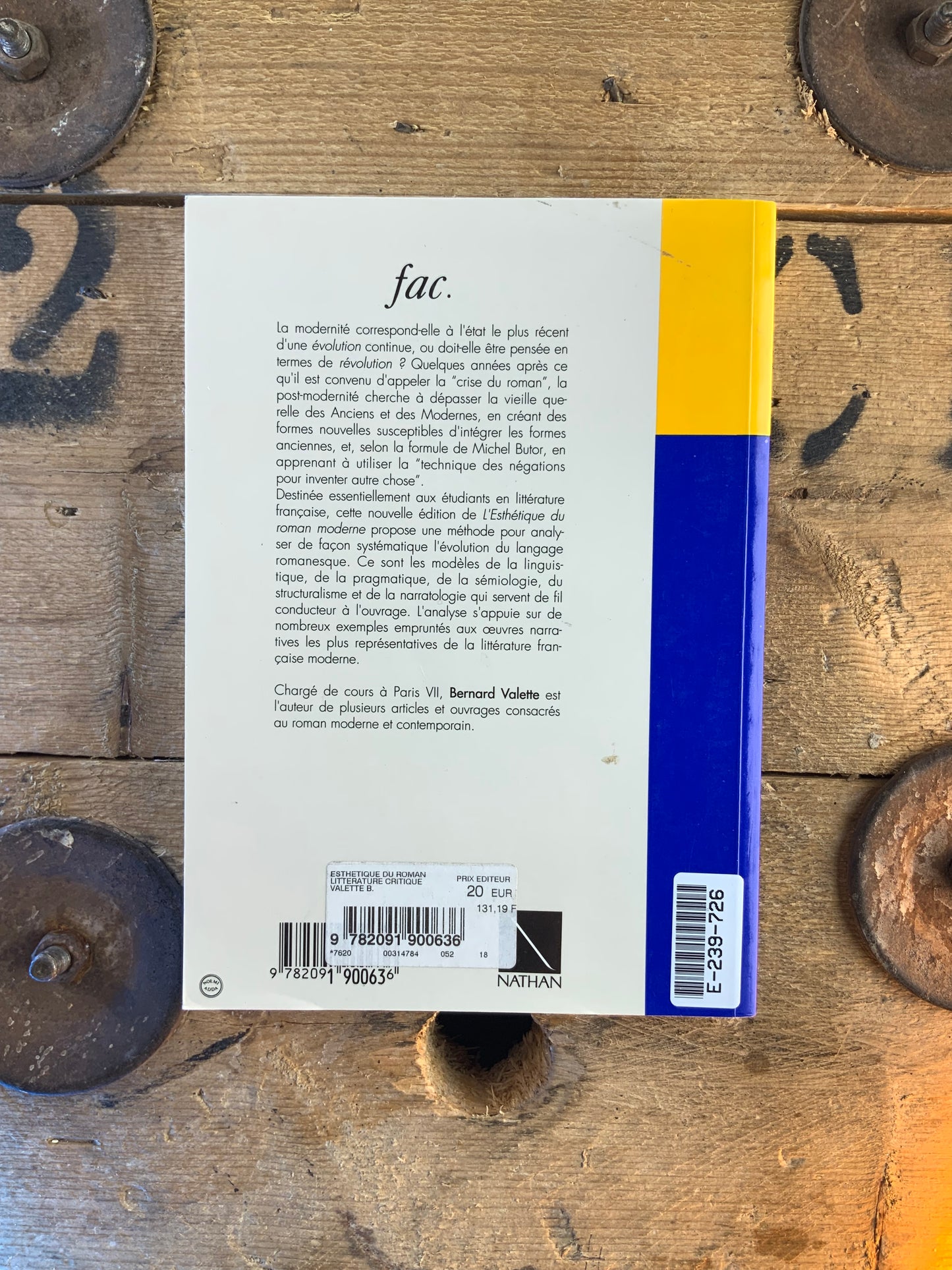 Esthétique du roman moderne - Bernard Valette