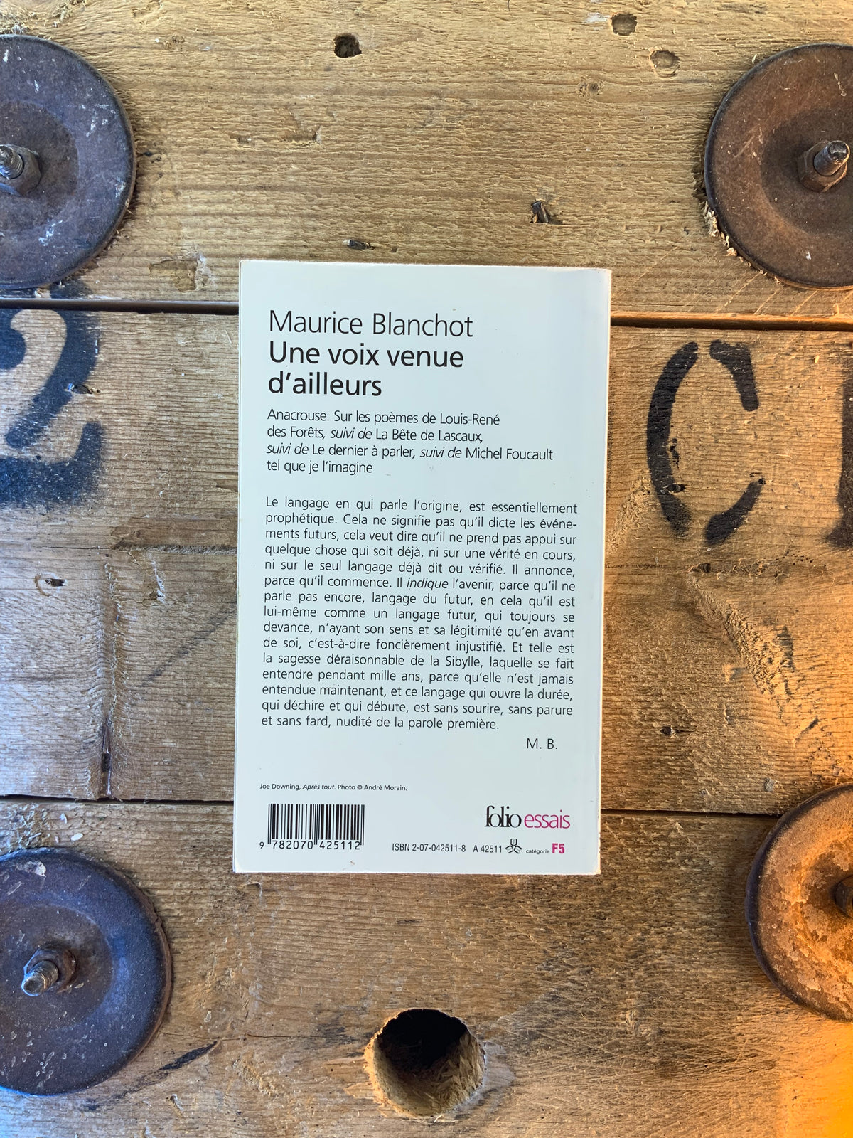 Une voix venue d’ailleurs - Maurice Blanchot
