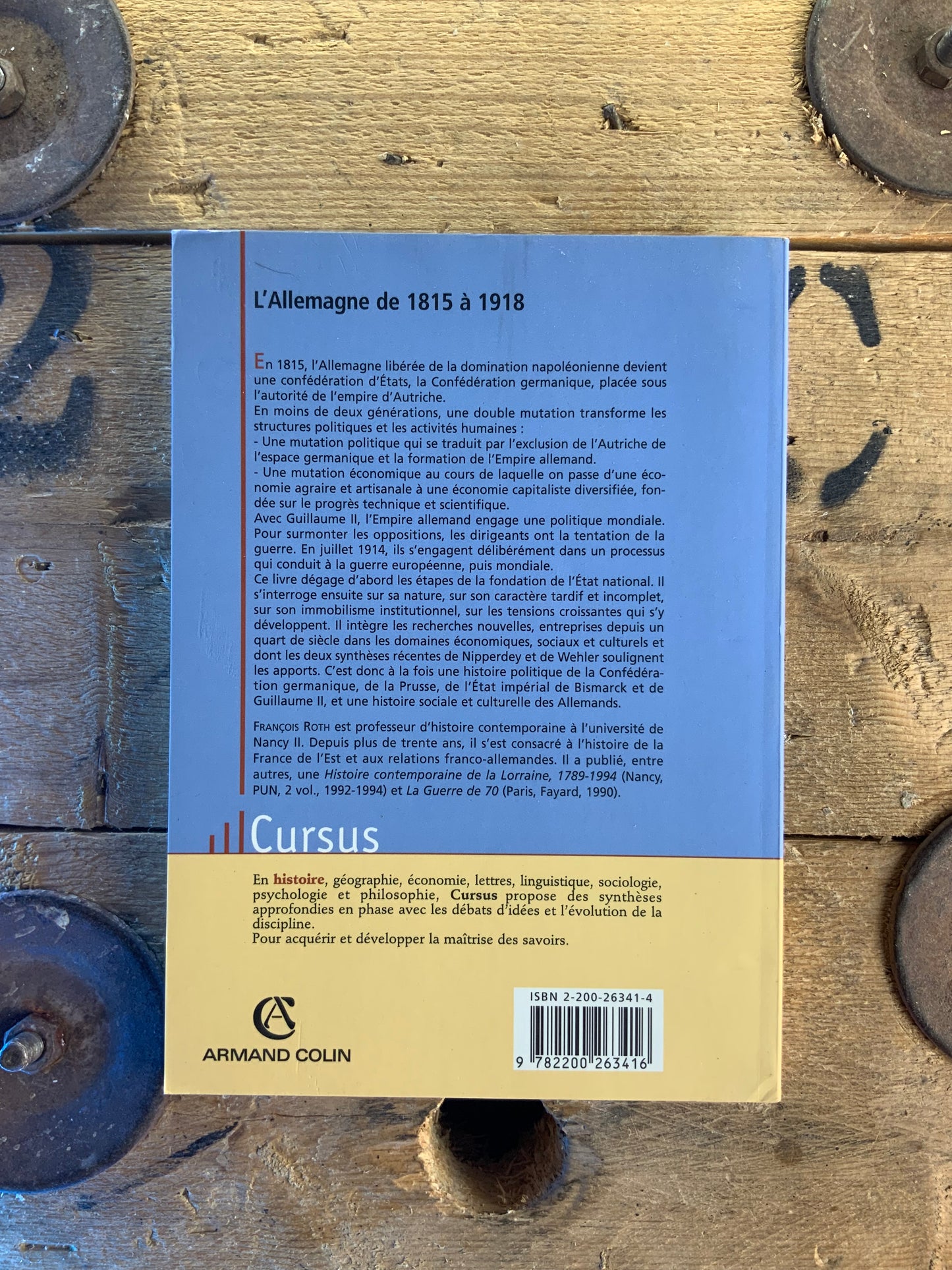 L’Allemagne de 1815 à 1918 - François Roth