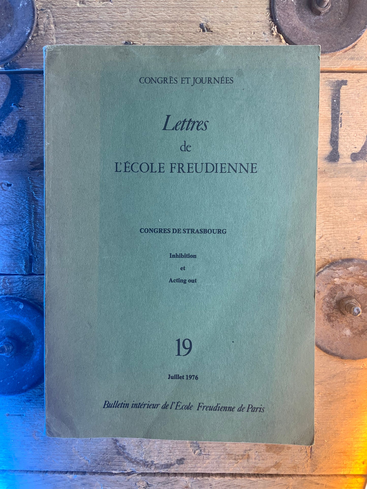 Lettre de l’école freudienne numéro 19