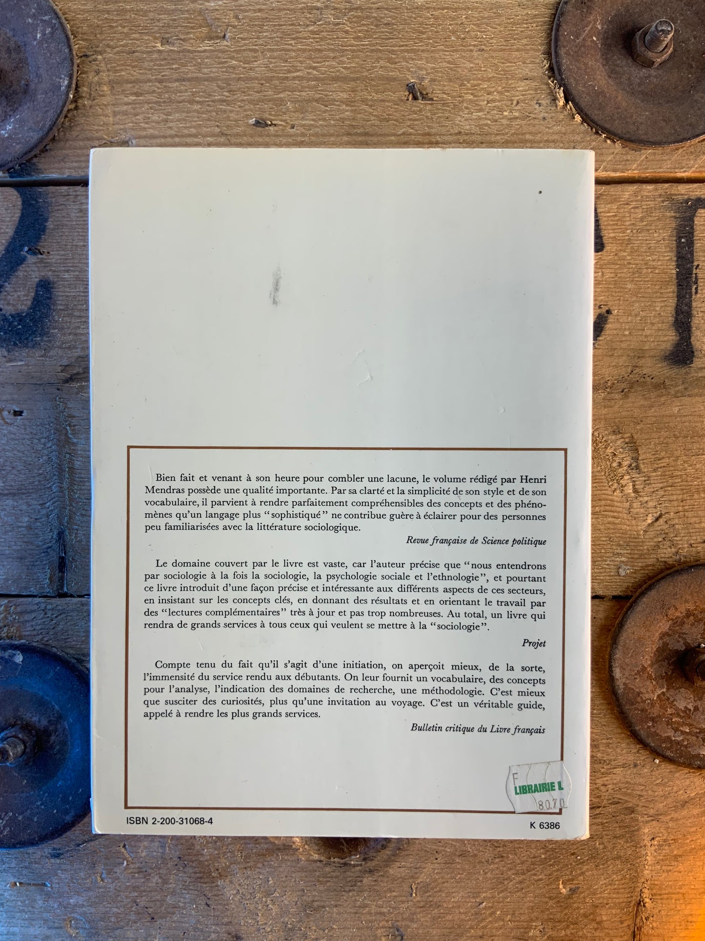 Éléments de sociologie - Henri Mendras