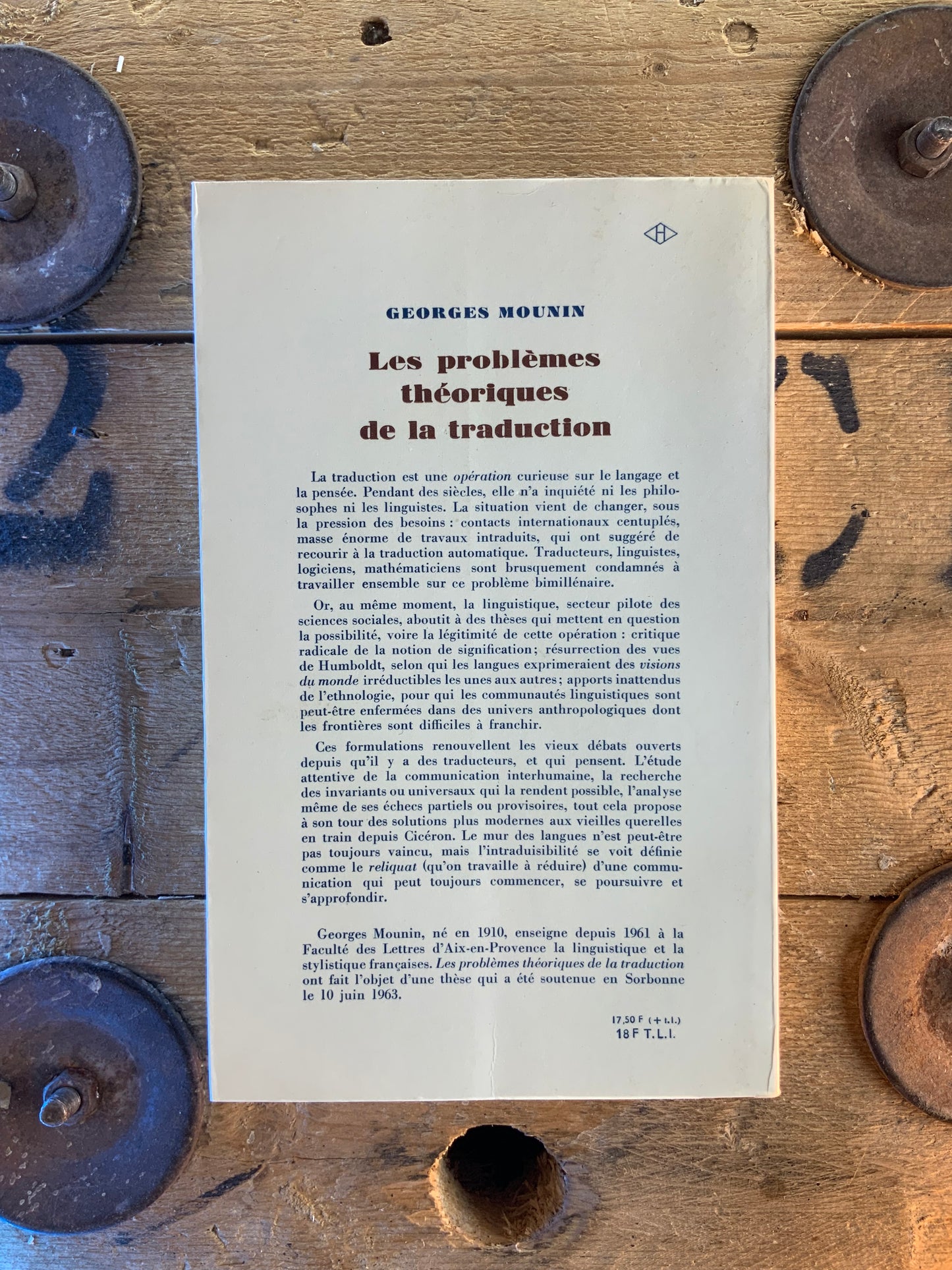 Les problèmes théoriques de la traduction - Georges Mounin
