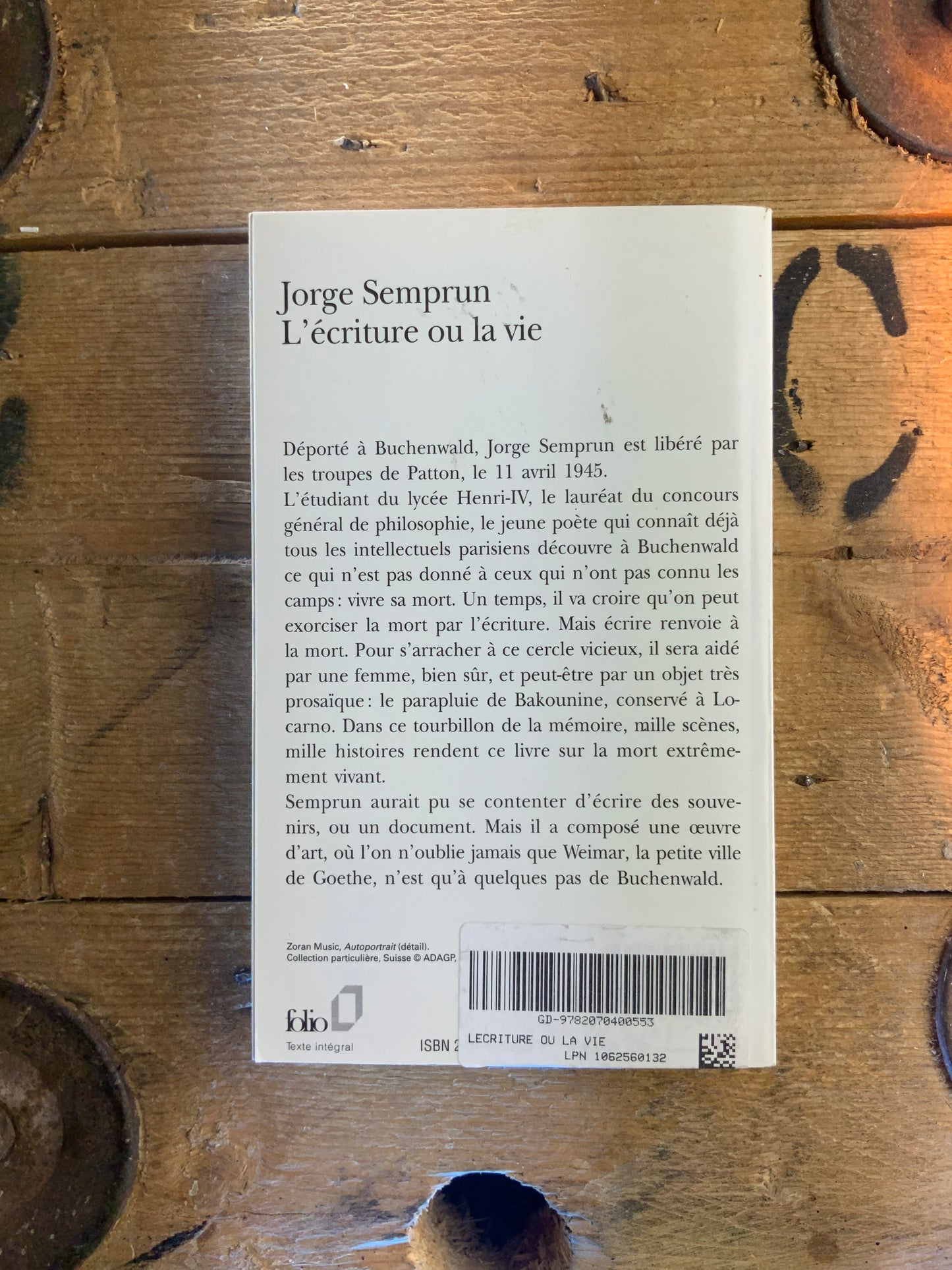 L’écriture ou la vie - Jorge Semprun