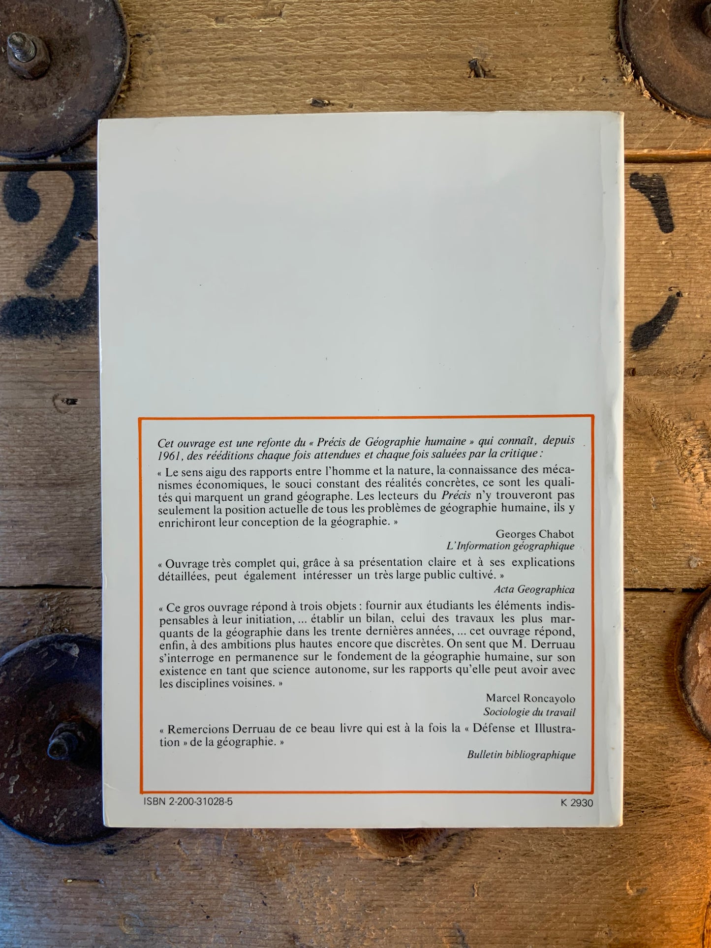 Géographie humaine - Max Derreau