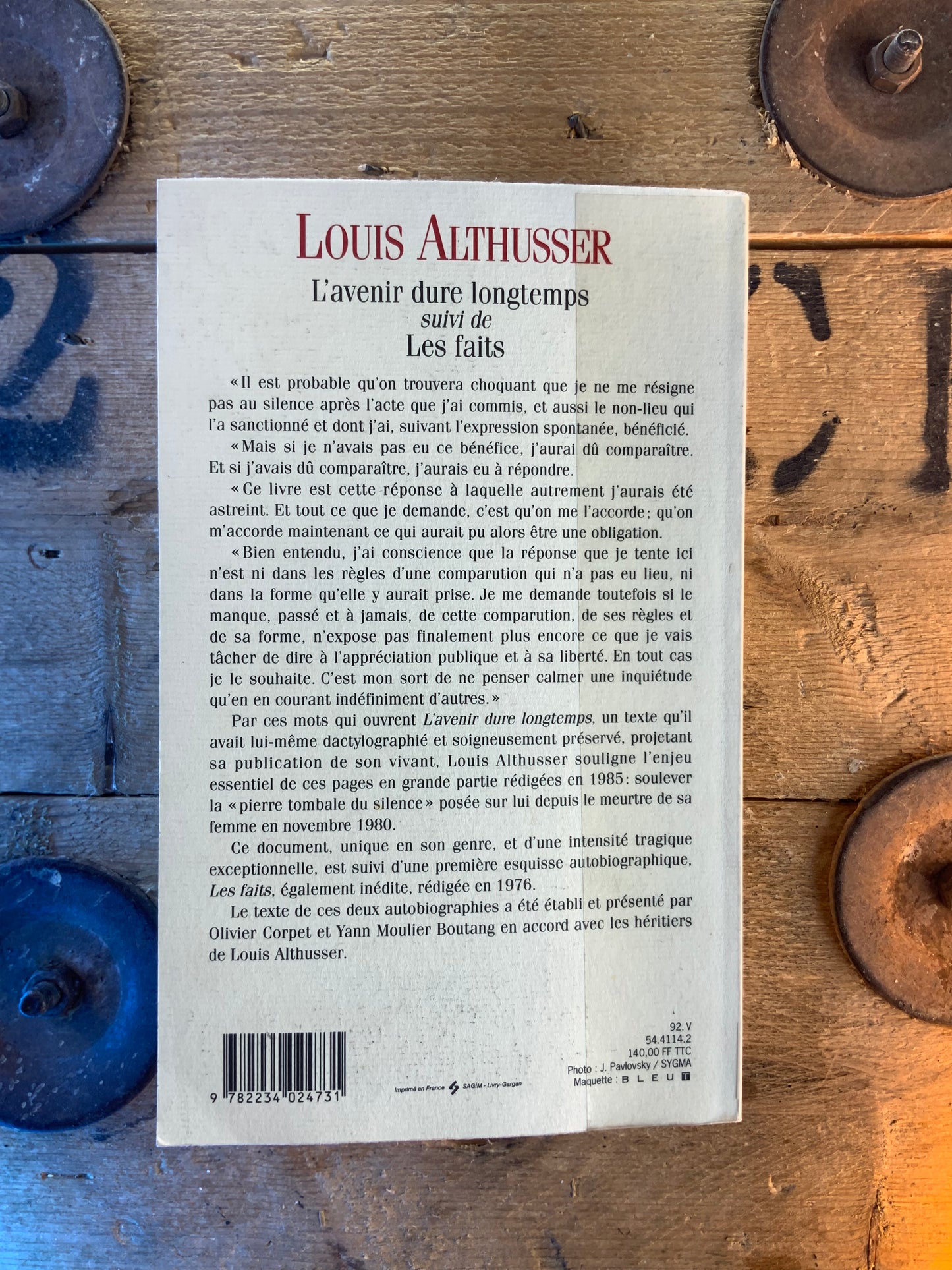 L’avenir dure longtemps, suivi de Les faits - Louis Althusser