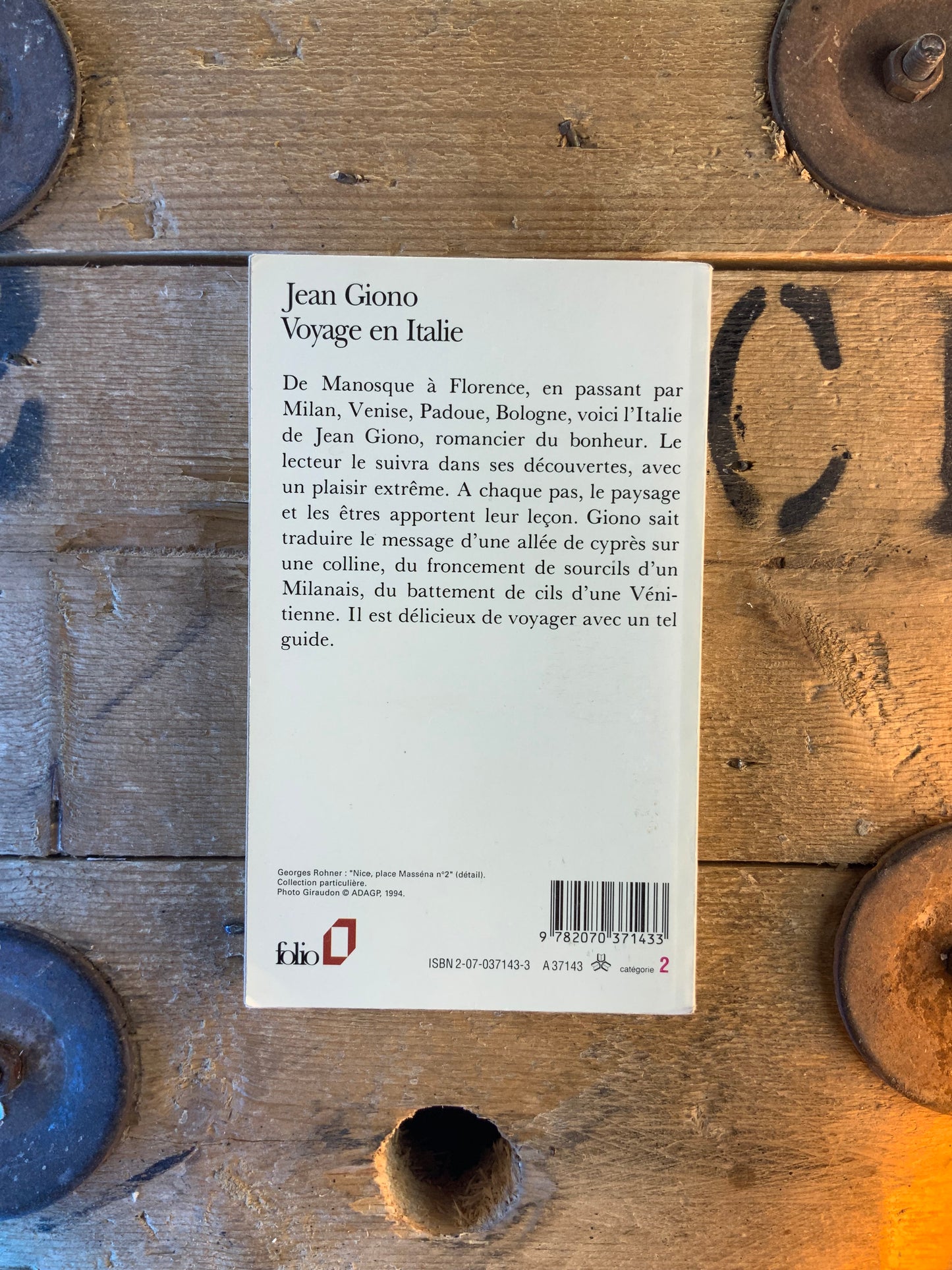Voyage en Italie - Jean Giono