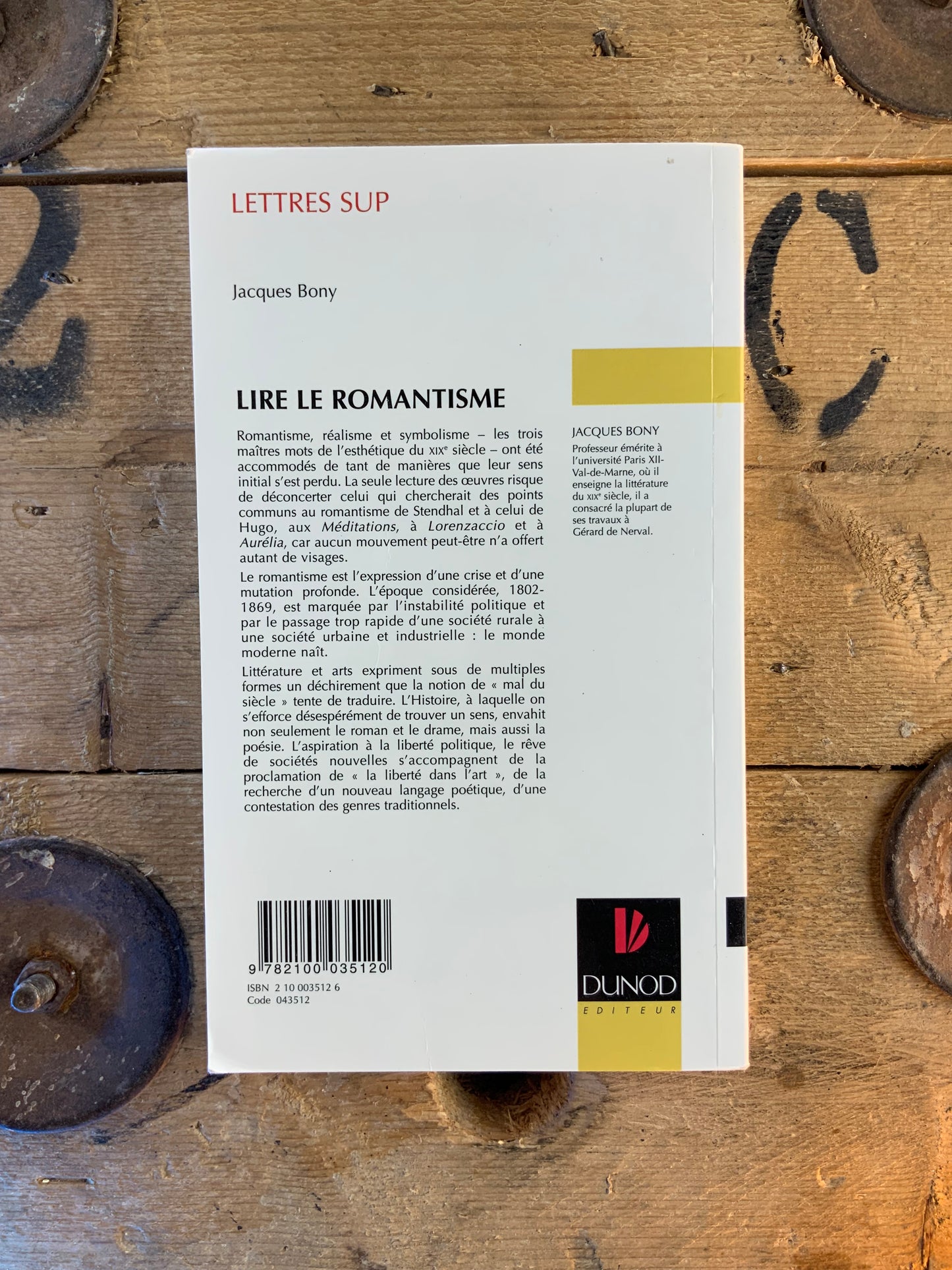 Lire le Romantisme - Jacques Bony