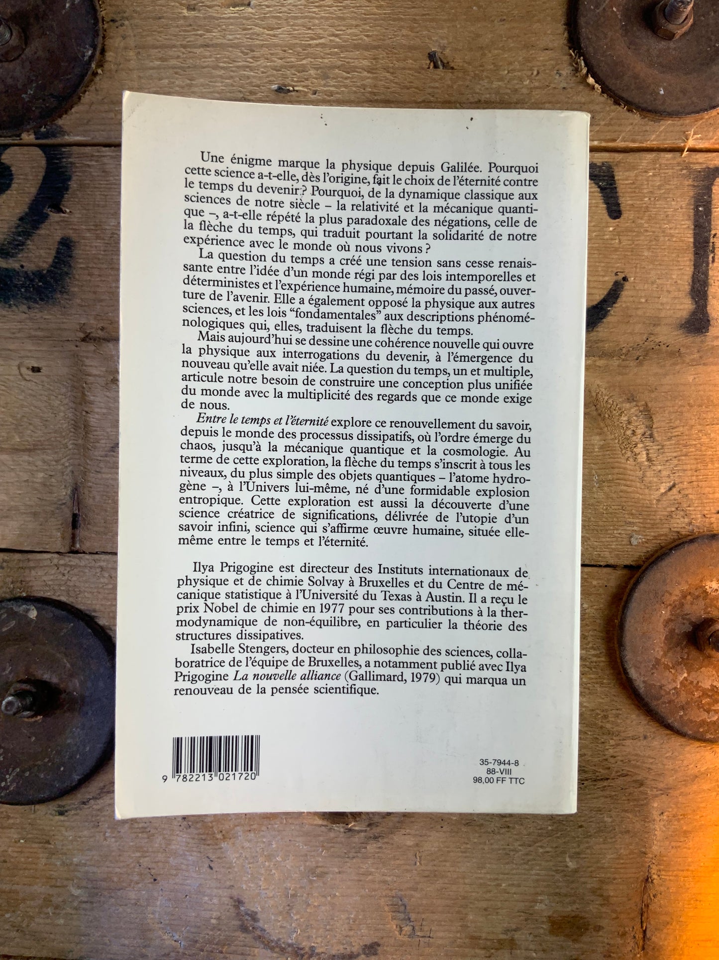 Entre le temps et l’éternité - Ilya Prigogine et Isabelle Stengers