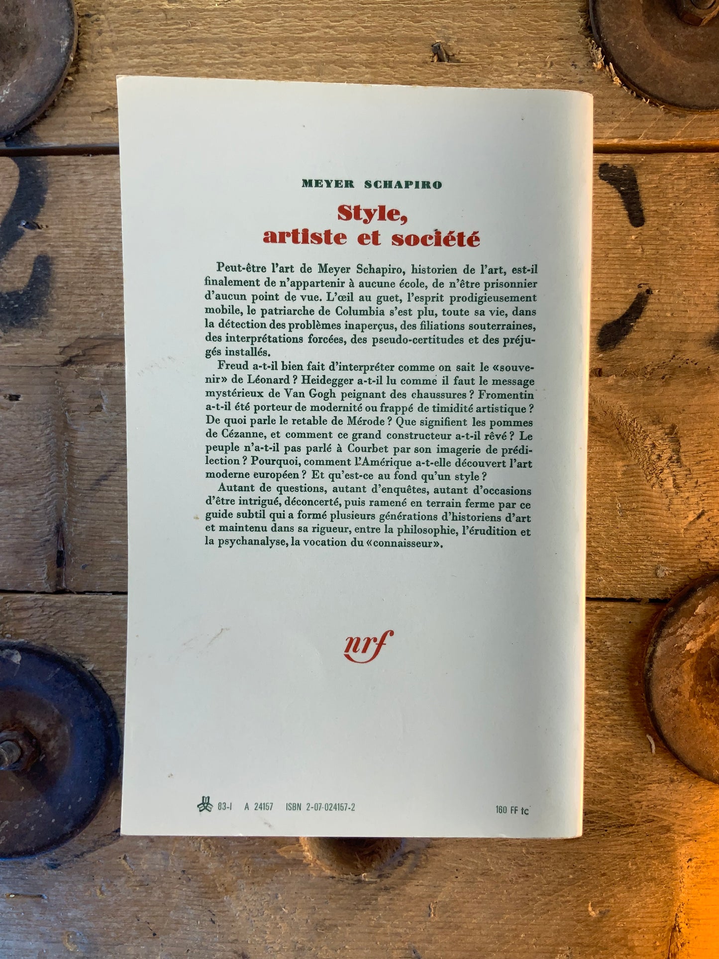 Style, artiste et société - Meyer Schapiro