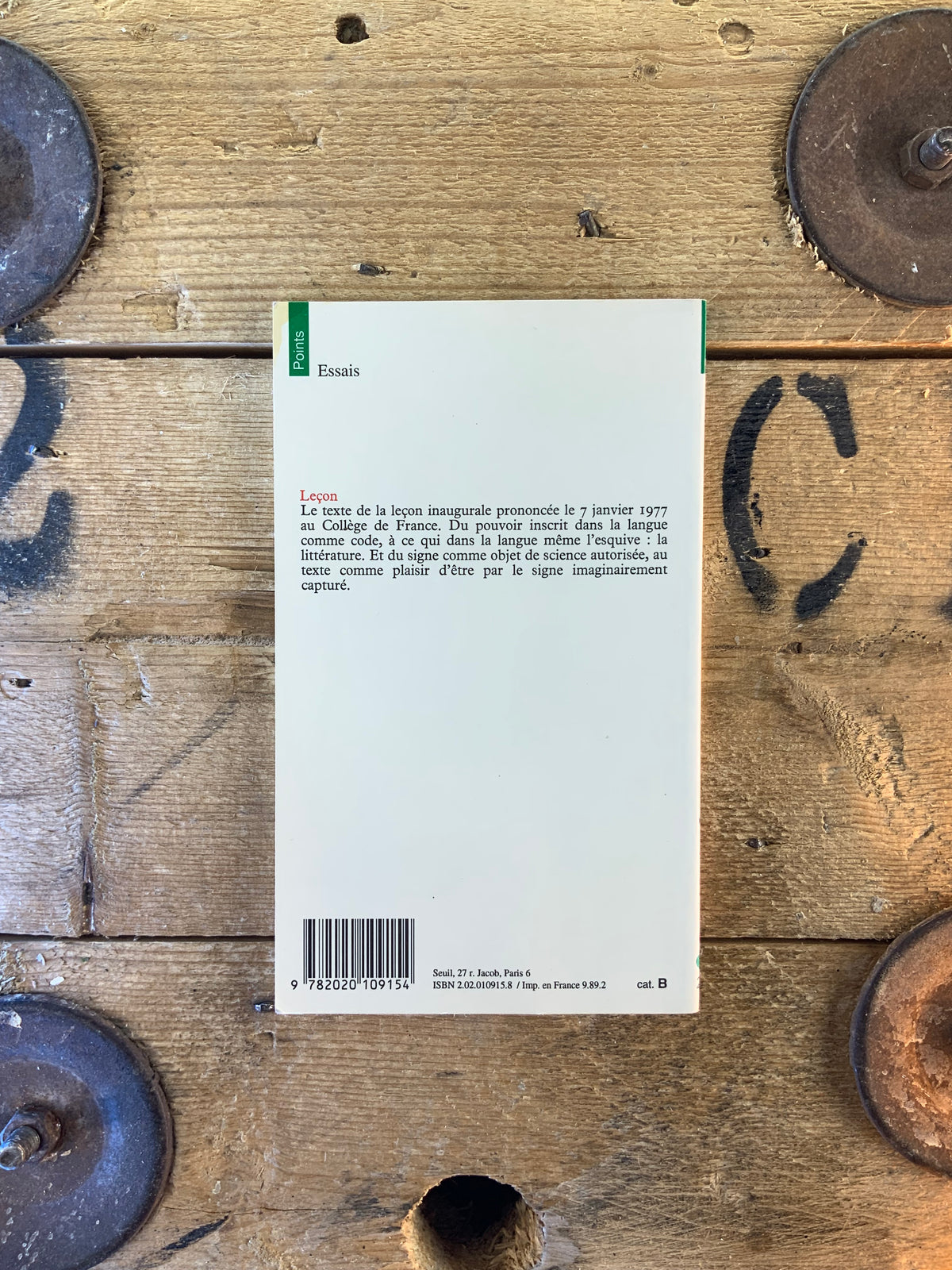Leçon - Roland Barthes