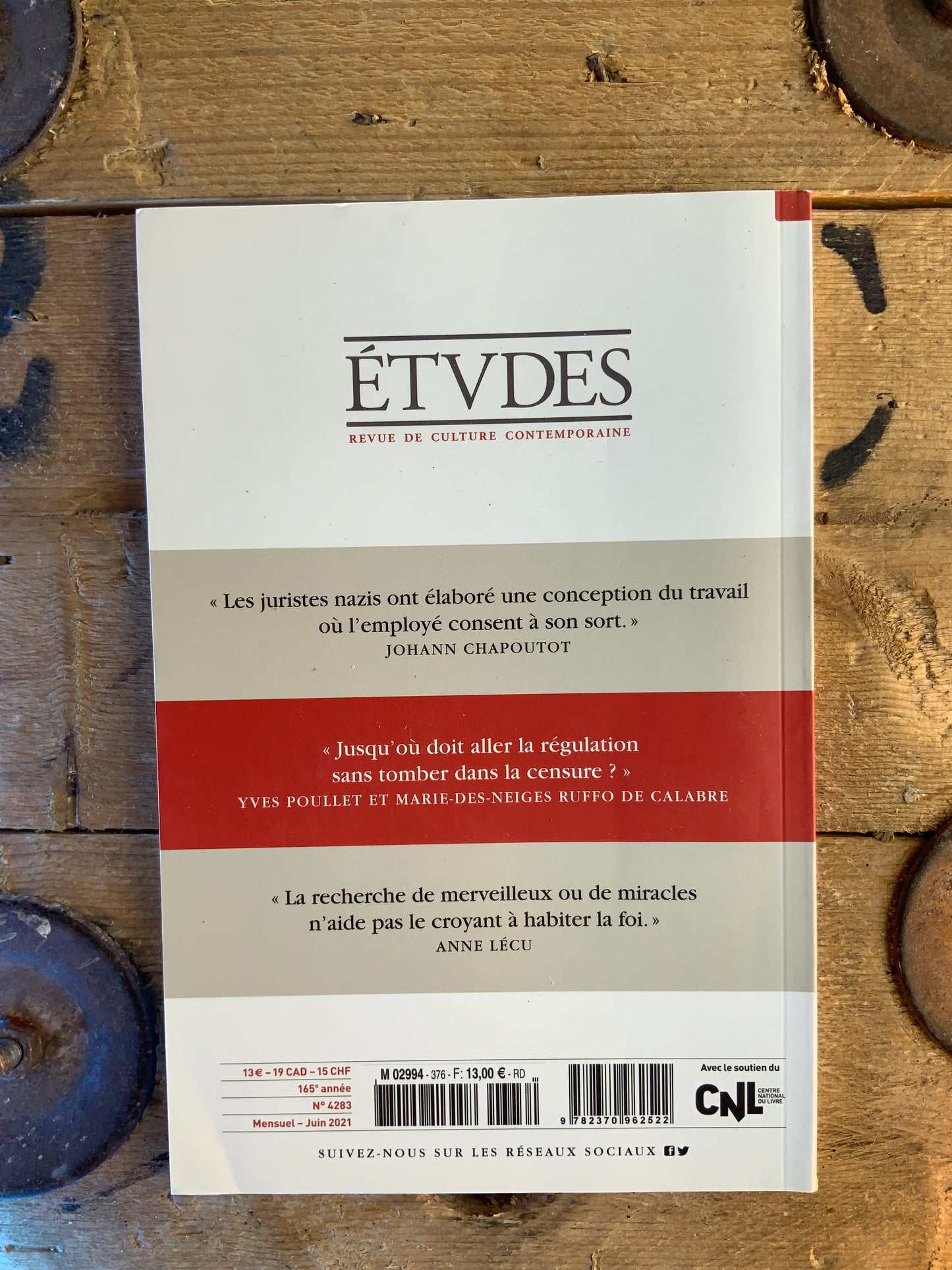 Études : revue de culture générale - juin 2021