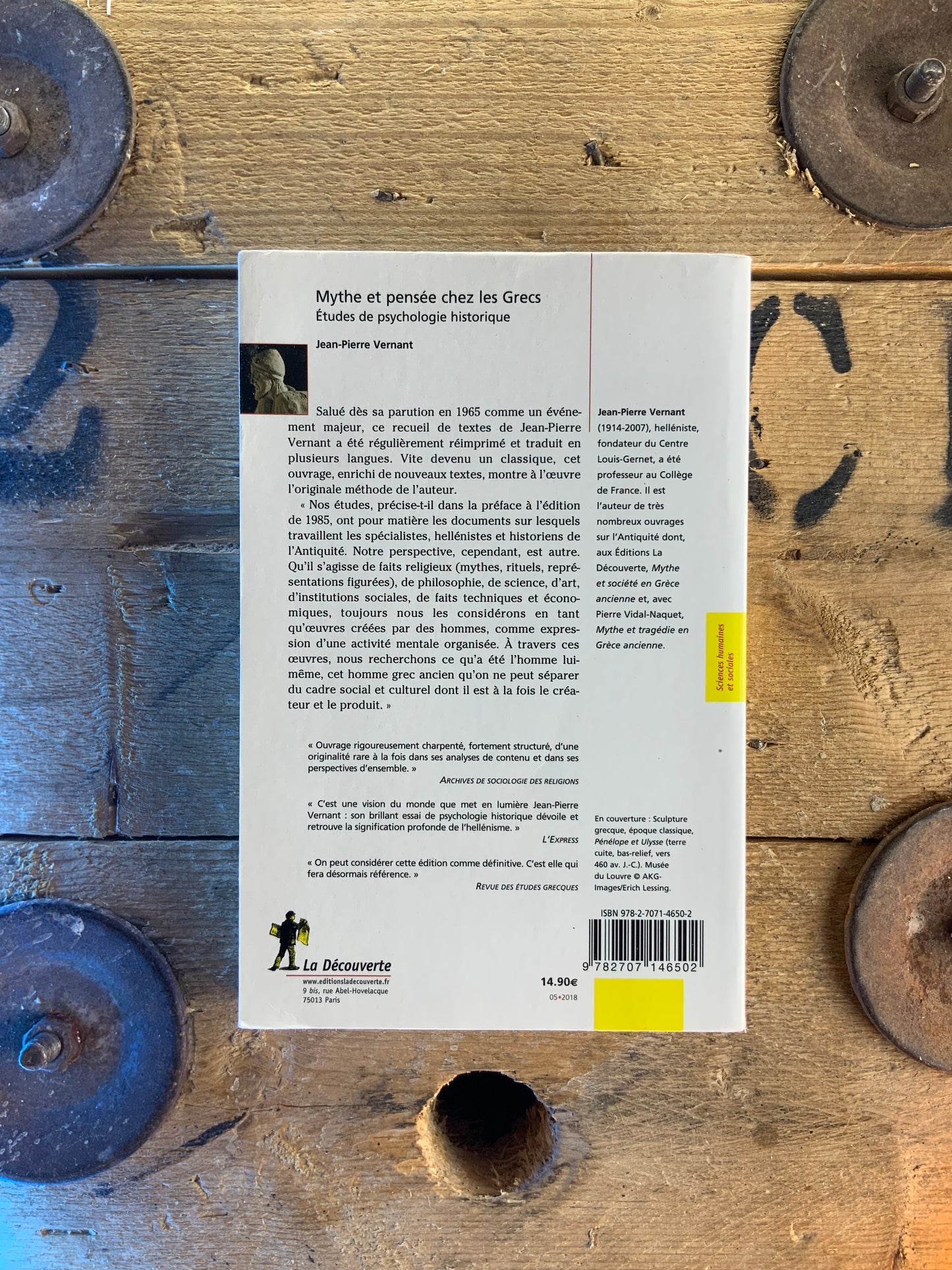 Mythe et pensée chez les Grecs : études de psychologie historique - Jean-Pierre Vernant