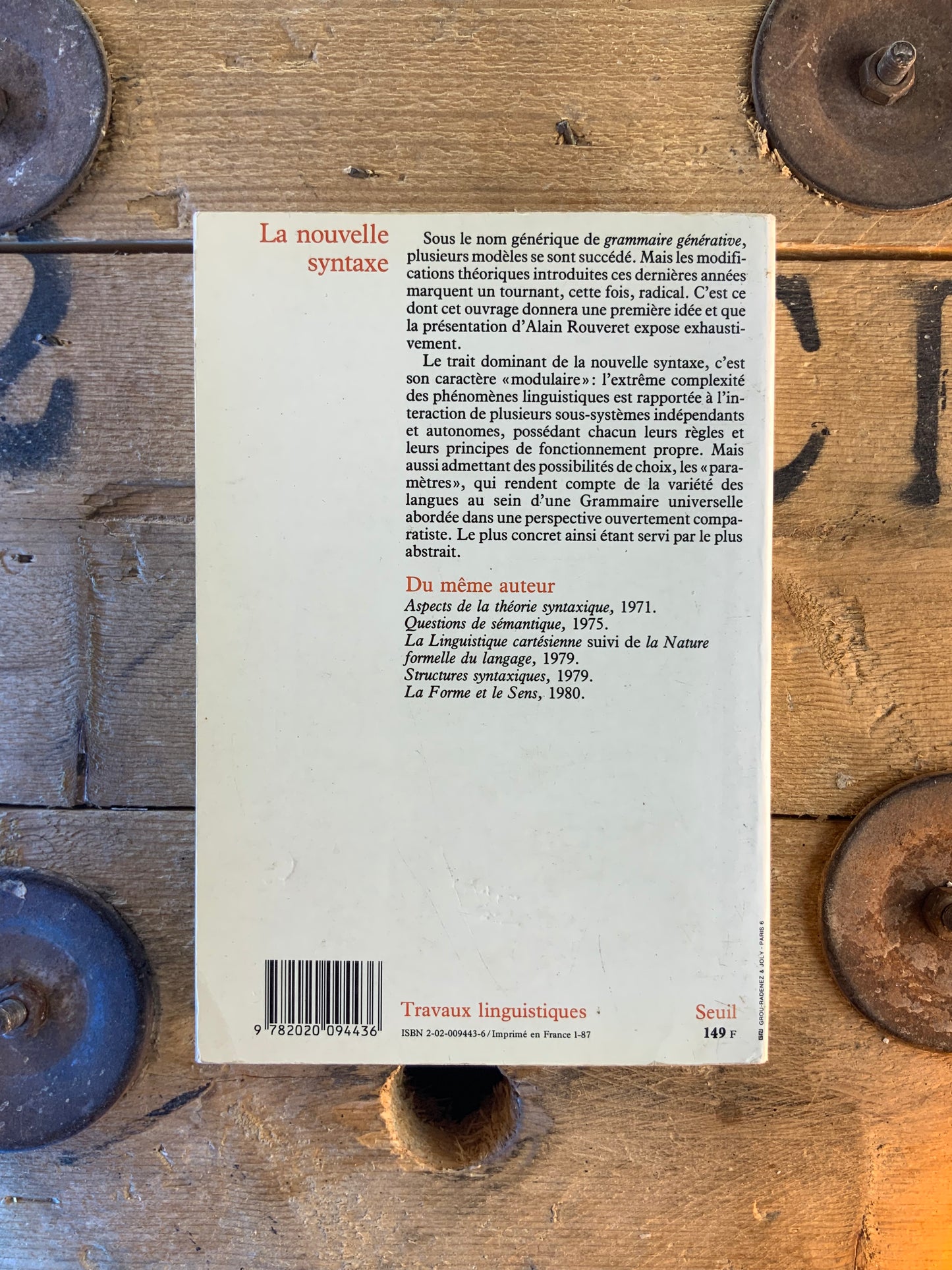 La nouvelle syntaxe - Noam Chomsky